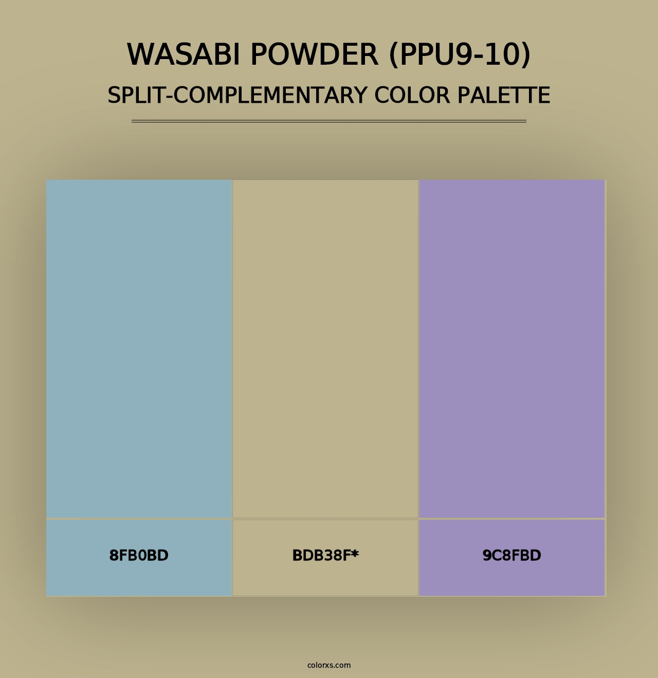 Wasabi Powder (PPU9-10) - Split-Complementary Color Palette