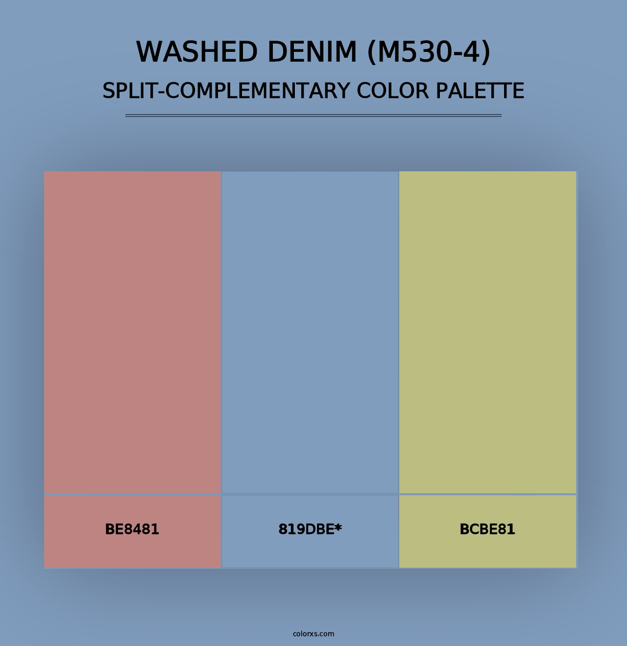 Washed Denim (M530-4) - Split-Complementary Color Palette