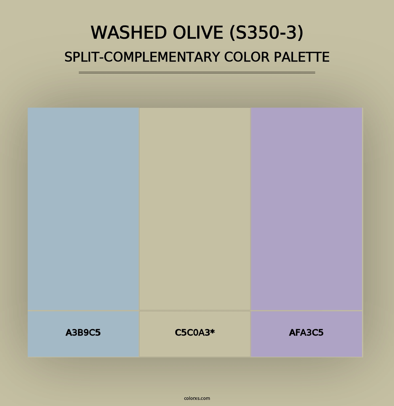 Washed Olive (S350-3) - Split-Complementary Color Palette