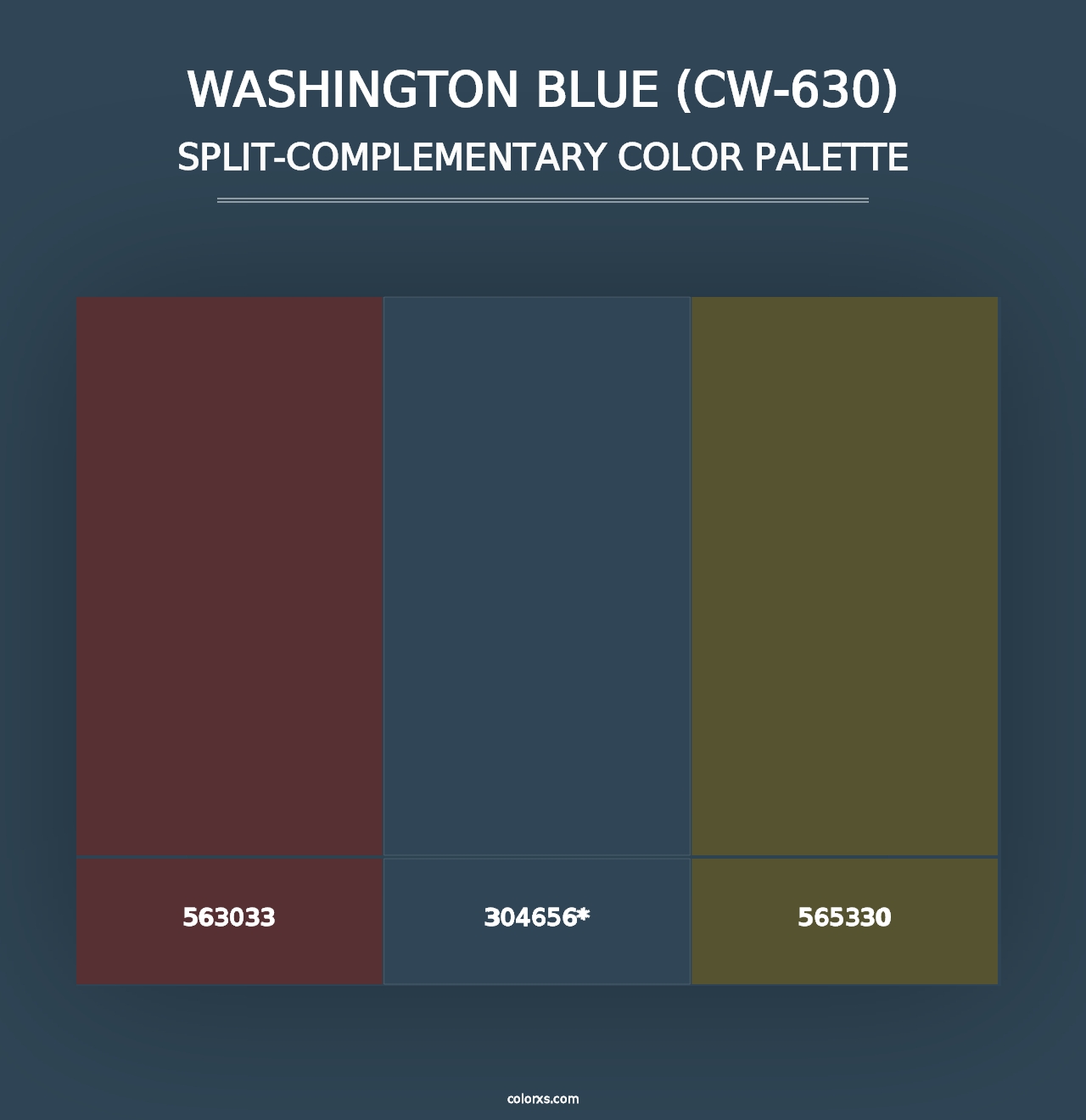 Washington Blue (CW-630) - Split-Complementary Color Palette