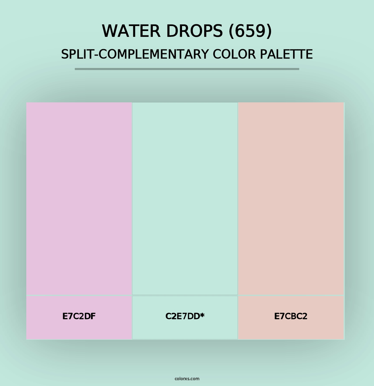 Water Drops (659) - Split-Complementary Color Palette