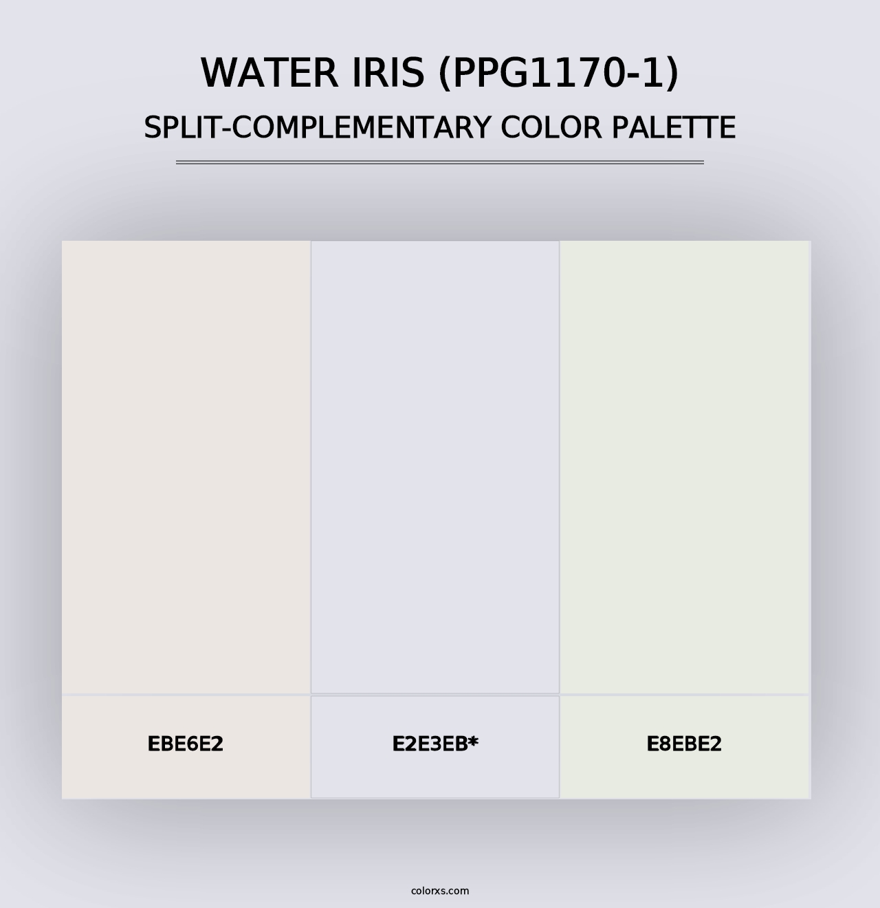 Water Iris (PPG1170-1) - Split-Complementary Color Palette