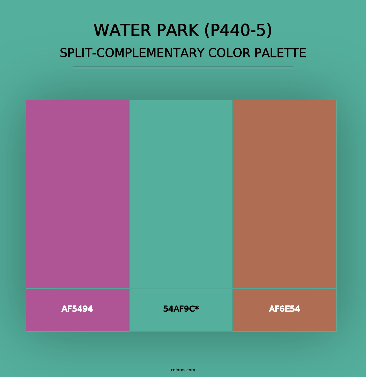 Water Park (P440-5) - Split-Complementary Color Palette