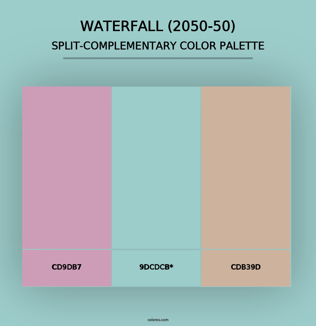 Waterfall (2050-50) - Split-Complementary Color Palette