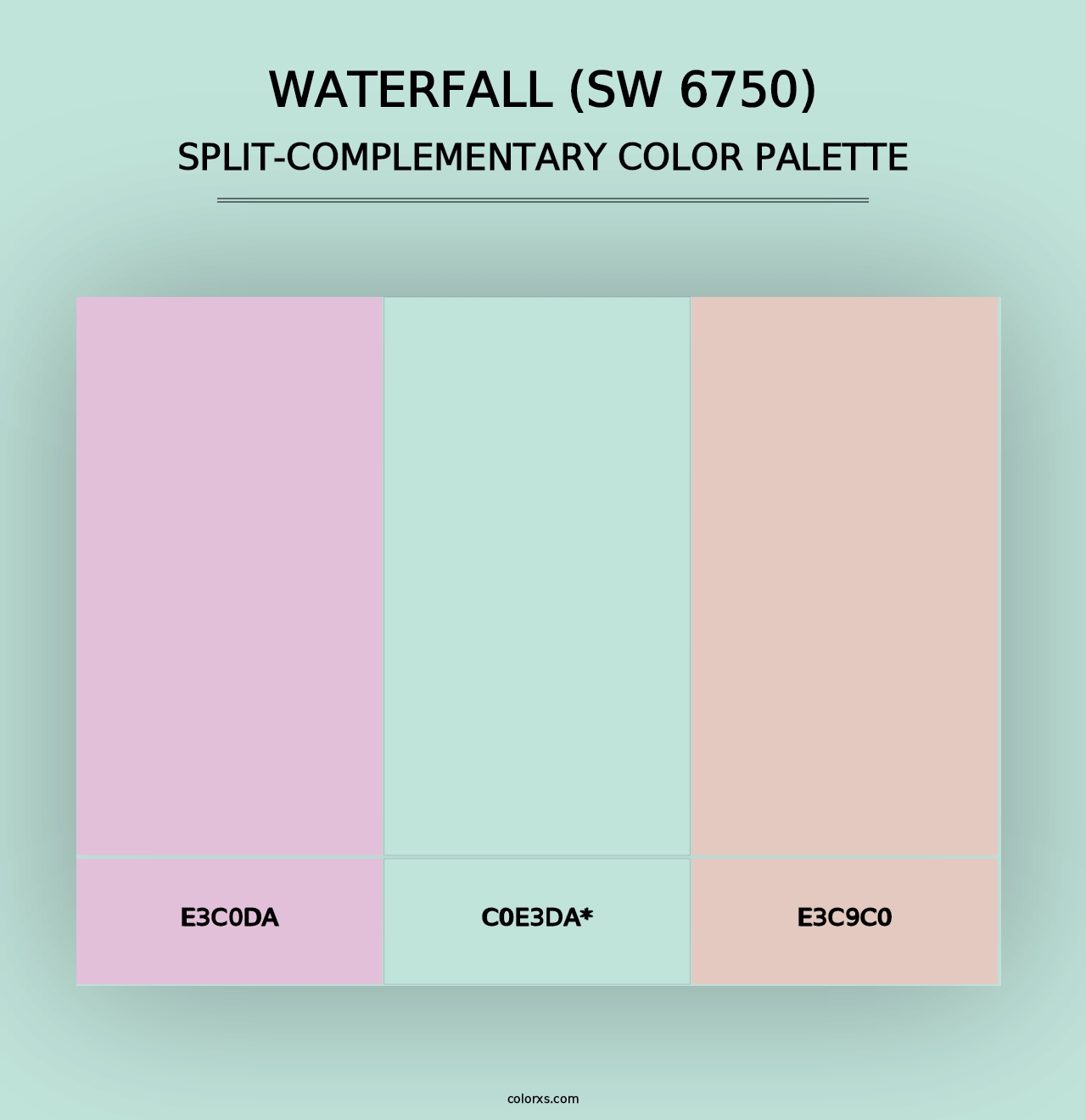 Waterfall (SW 6750) - Split-Complementary Color Palette