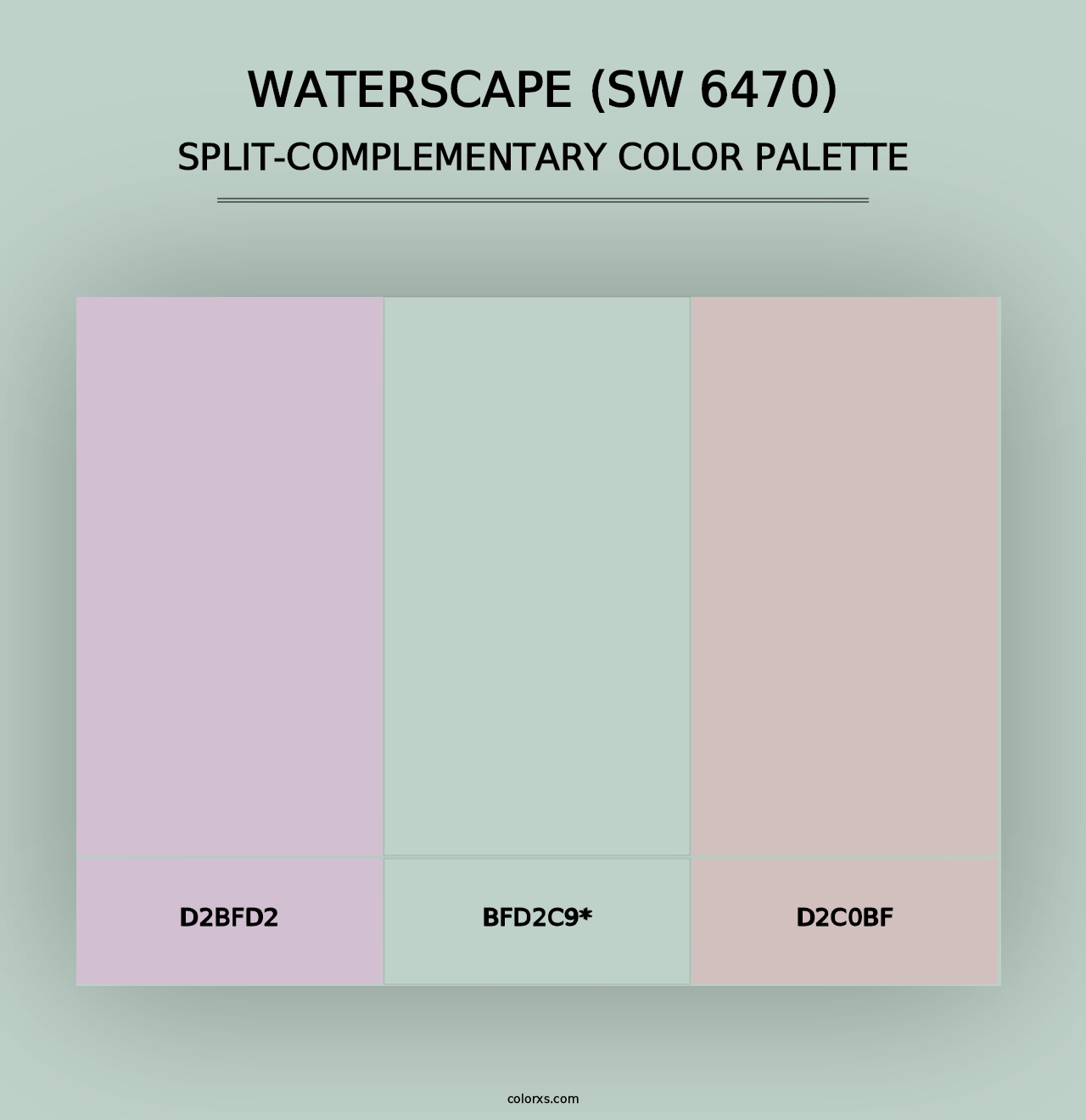 Waterscape (SW 6470) - Split-Complementary Color Palette