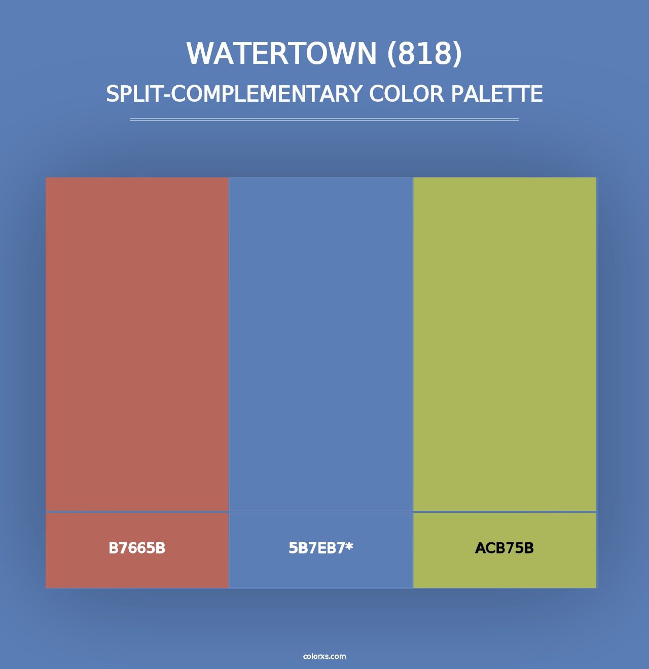 Watertown (818) - Split-Complementary Color Palette