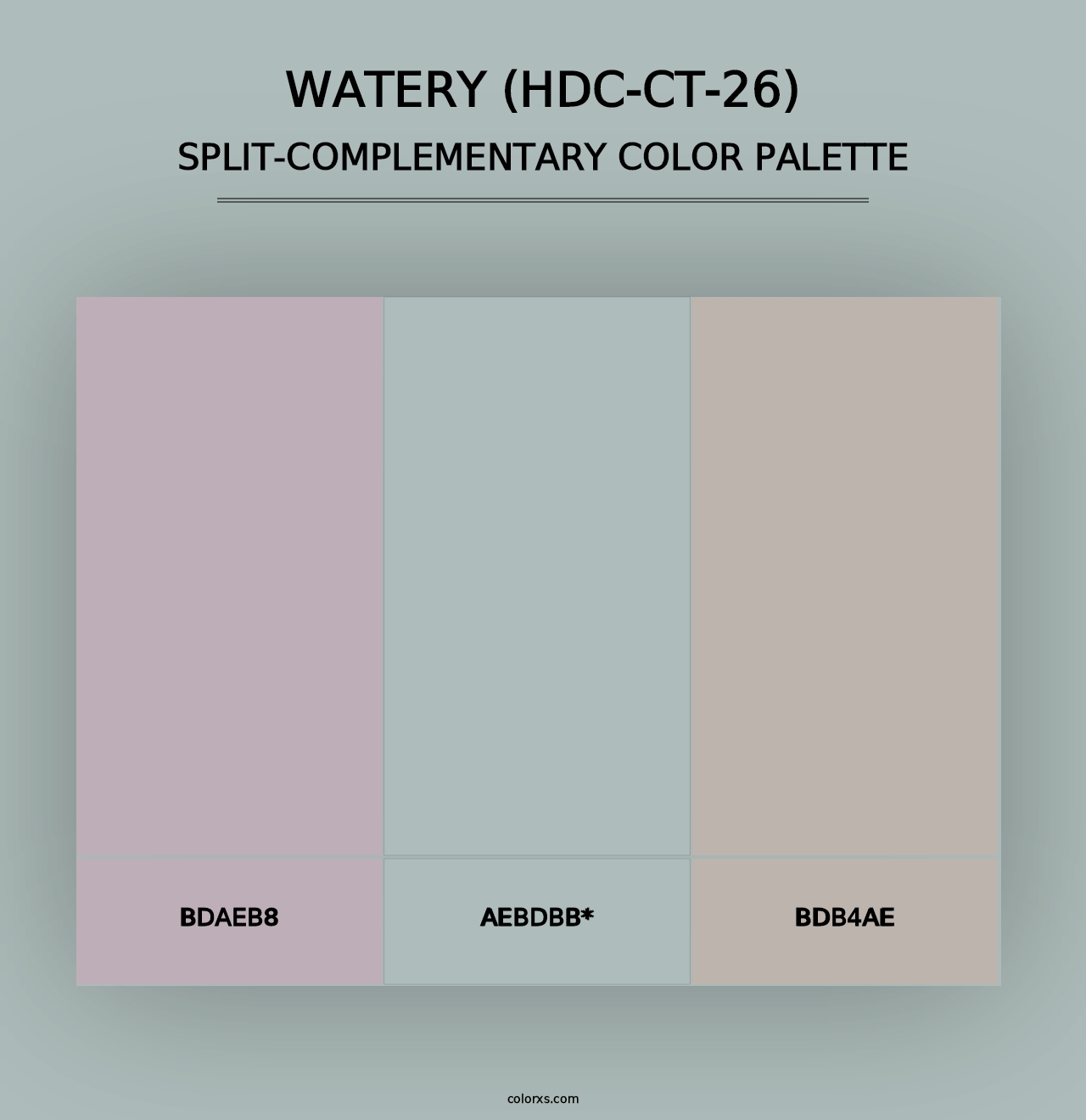 Watery (HDC-CT-26) - Split-Complementary Color Palette