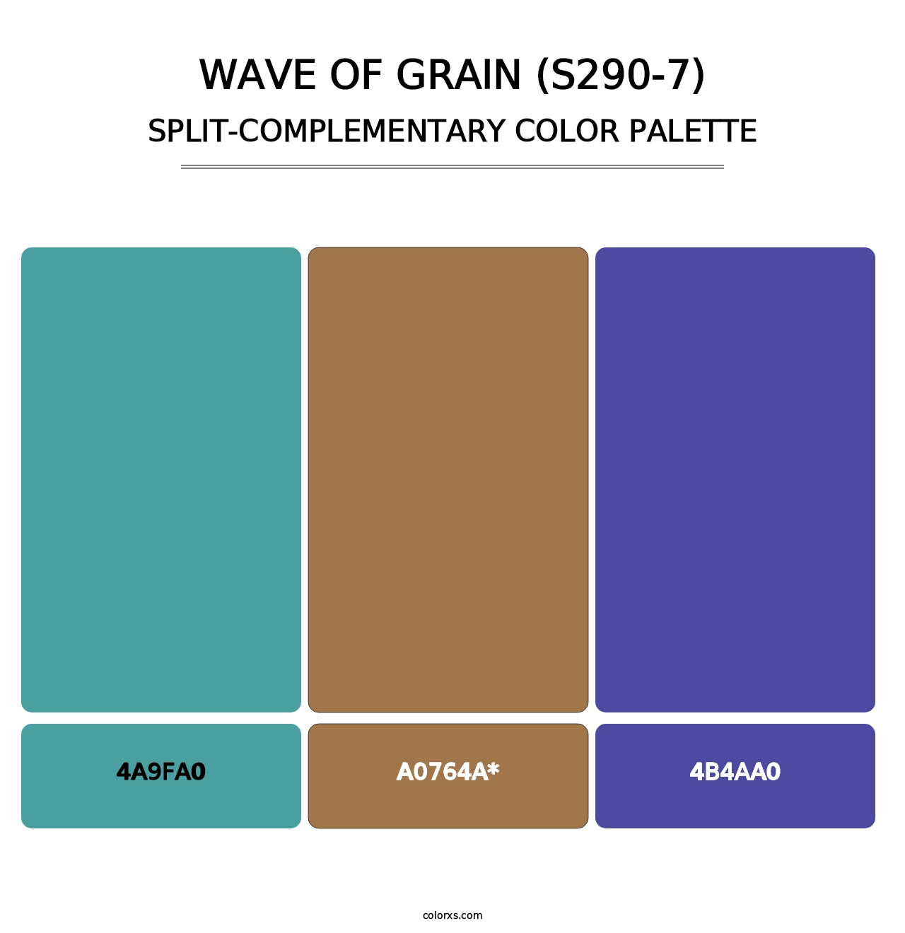 Wave Of Grain (S290-7) - Split-Complementary Color Palette