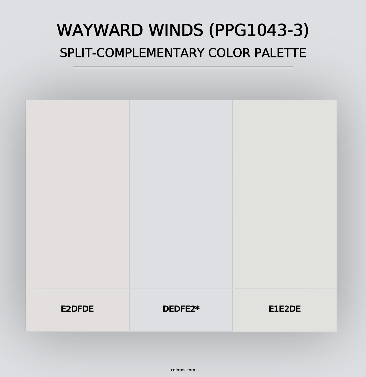 Wayward Winds (PPG1043-3) - Split-Complementary Color Palette