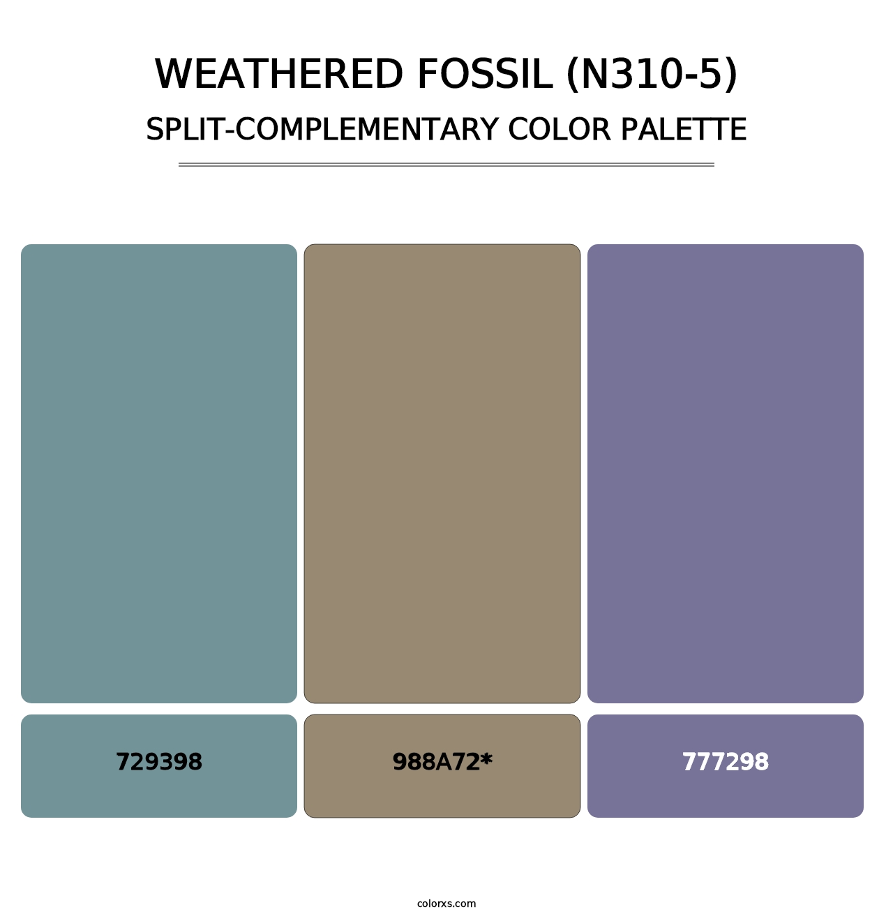 Weathered Fossil (N310-5) - Split-Complementary Color Palette