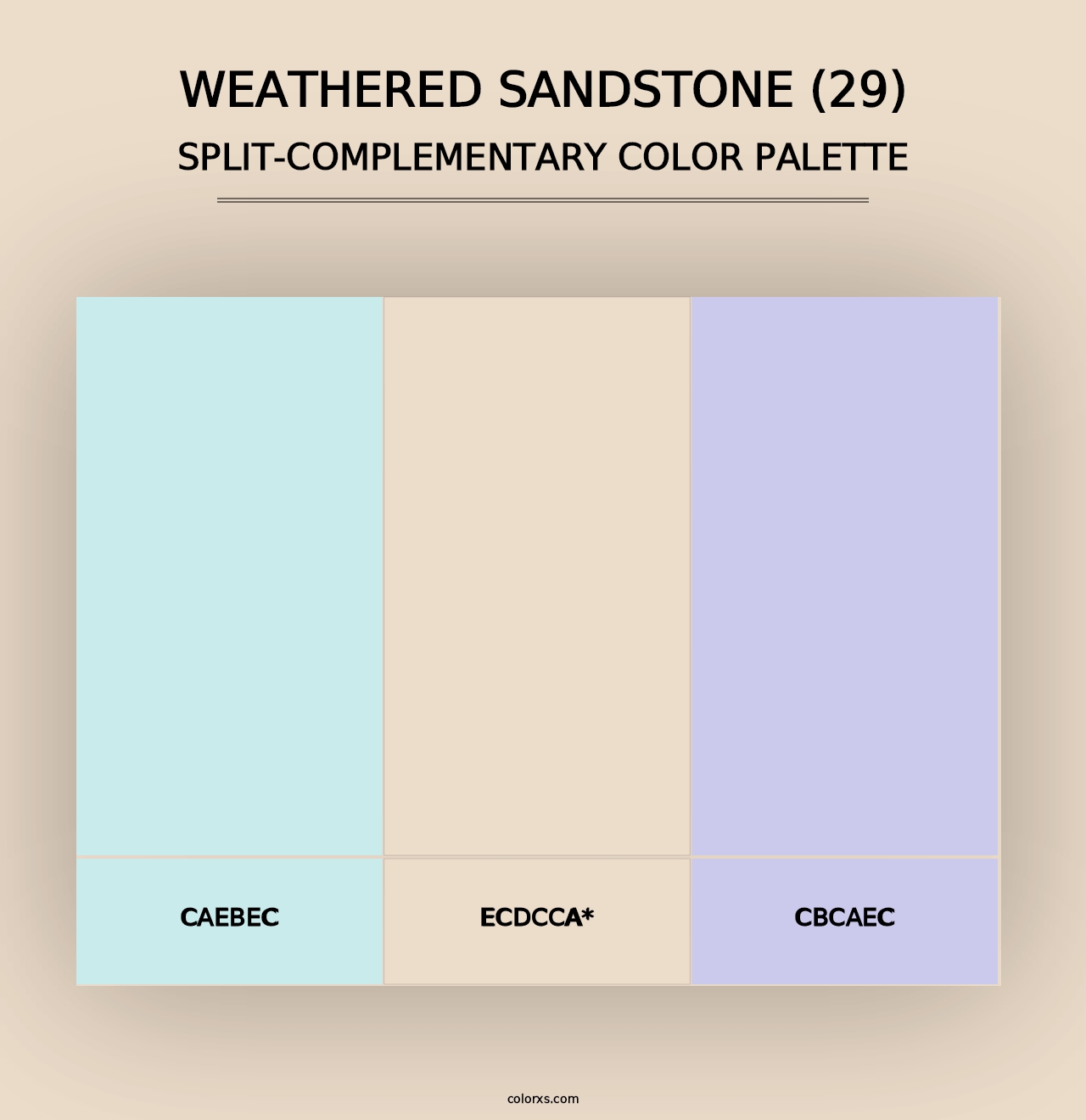 Weathered Sandstone (29) - Split-Complementary Color Palette