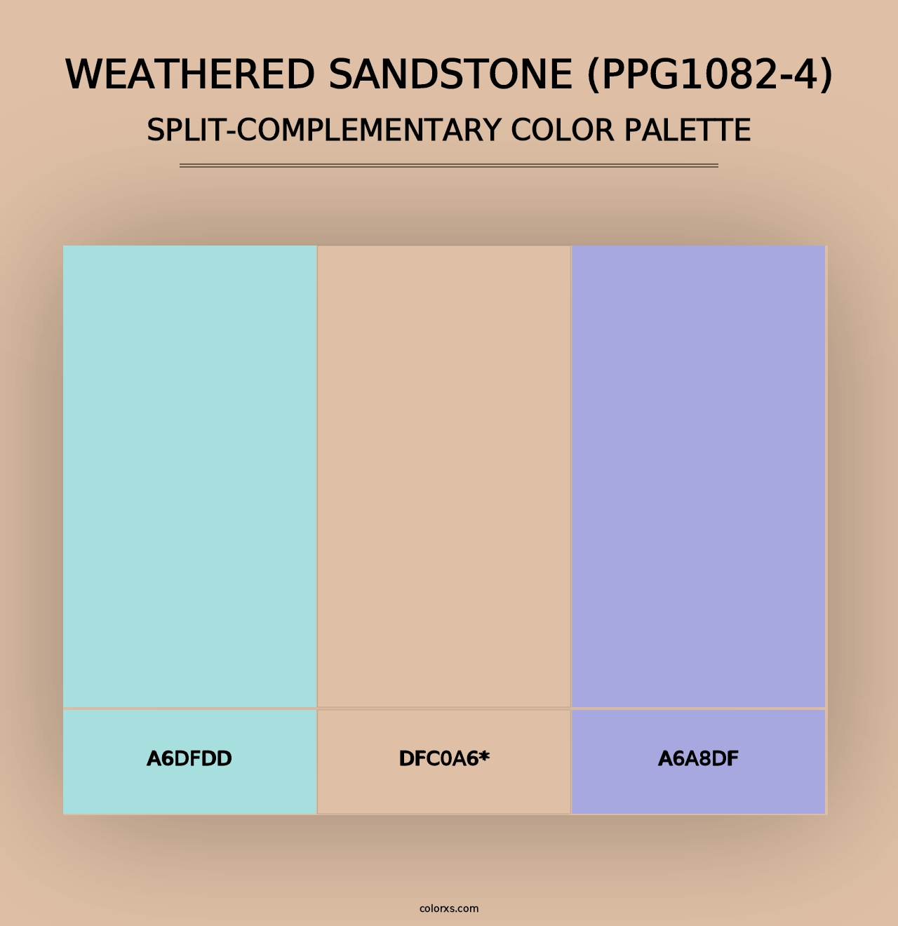 Weathered Sandstone (PPG1082-4) - Split-Complementary Color Palette