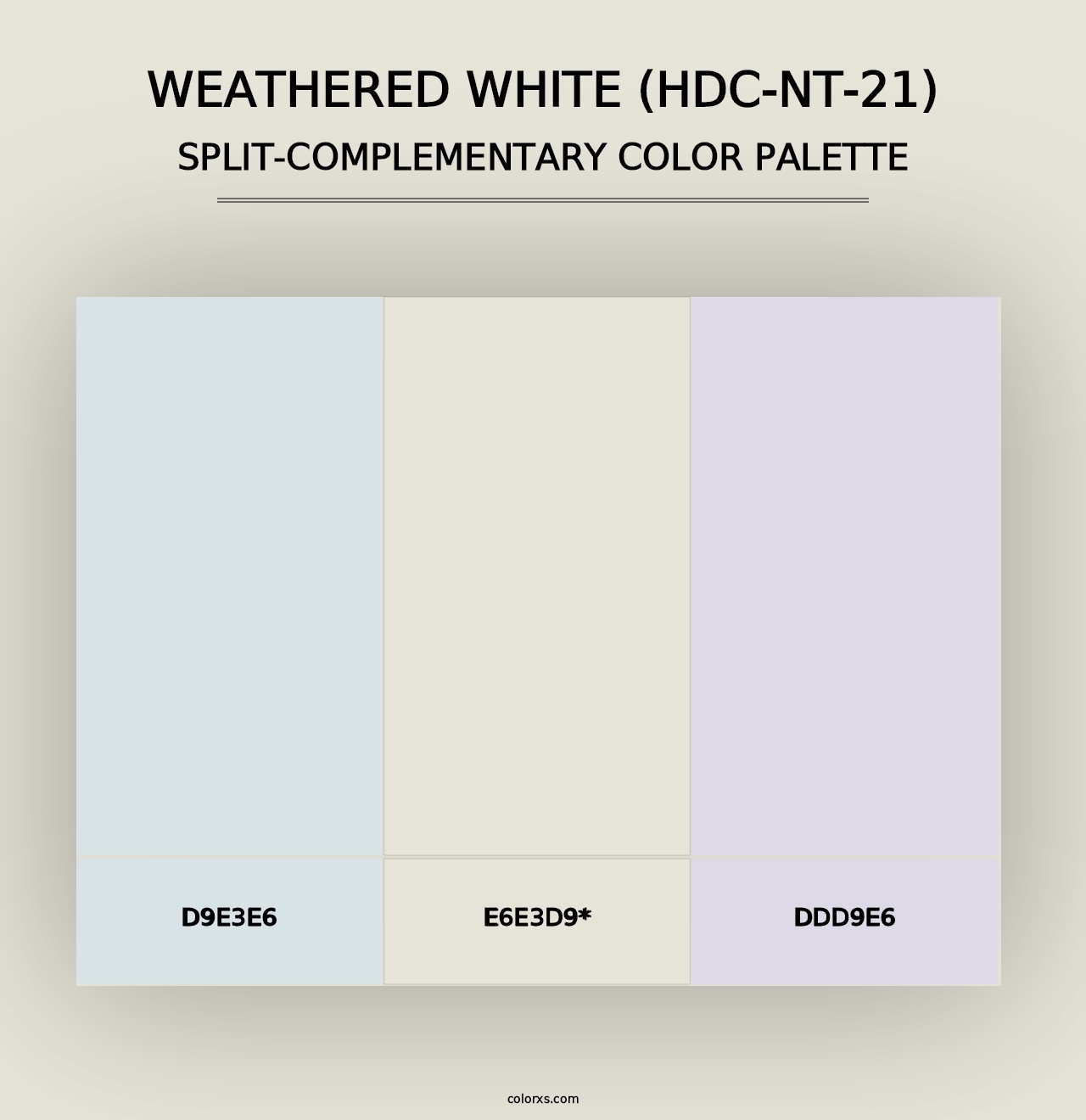 Weathered White (HDC-NT-21) - Split-Complementary Color Palette