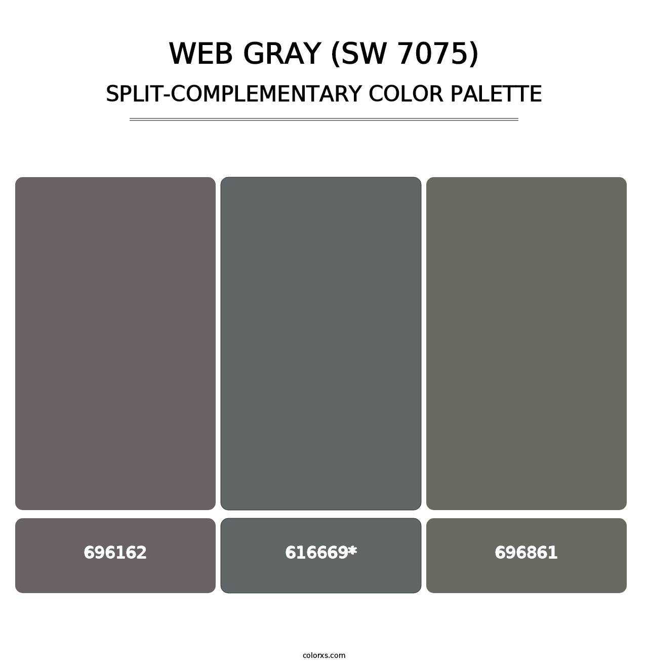 Web Gray (SW 7075) - Split-Complementary Color Palette