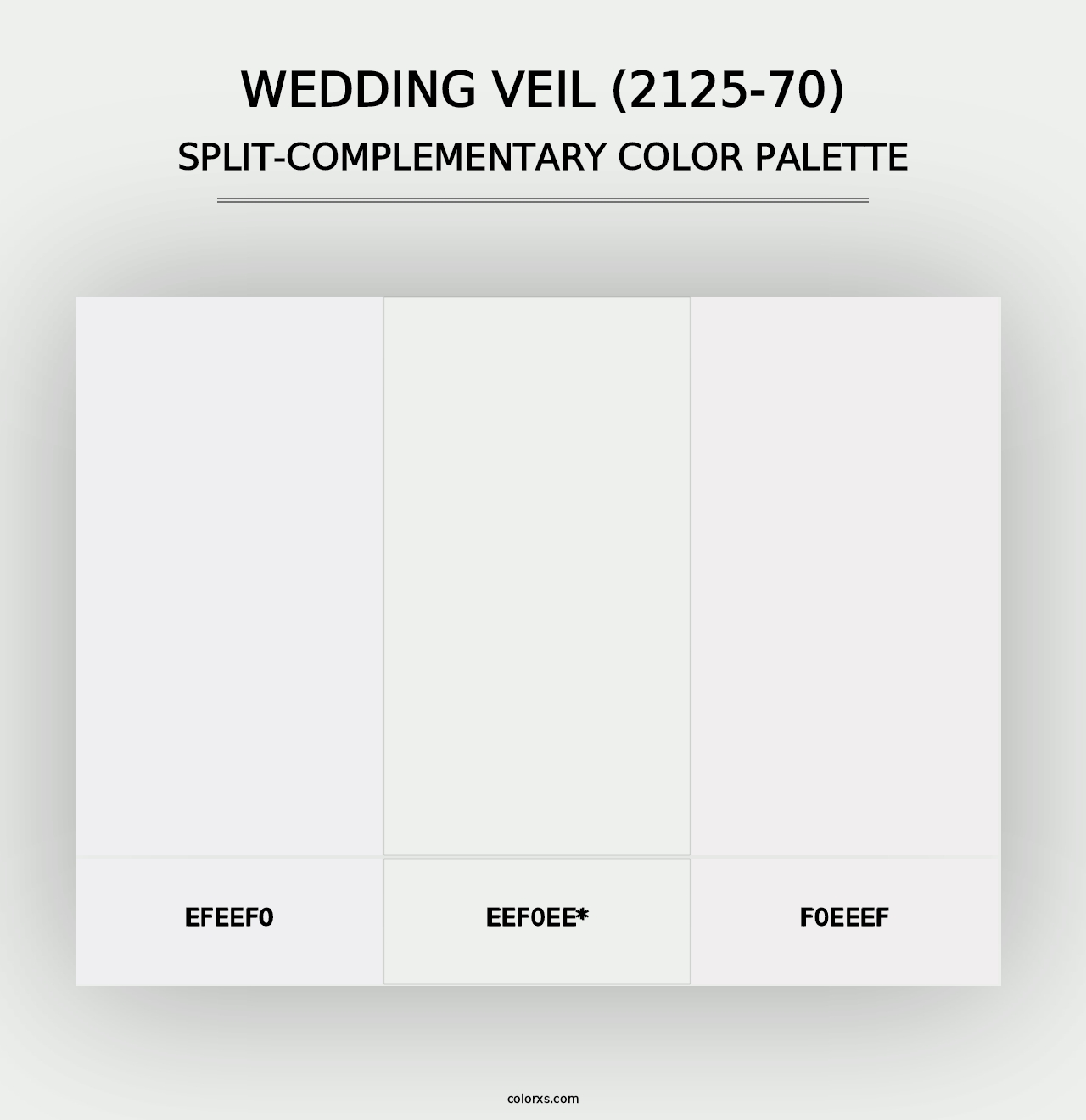 Wedding Veil (2125-70) - Split-Complementary Color Palette