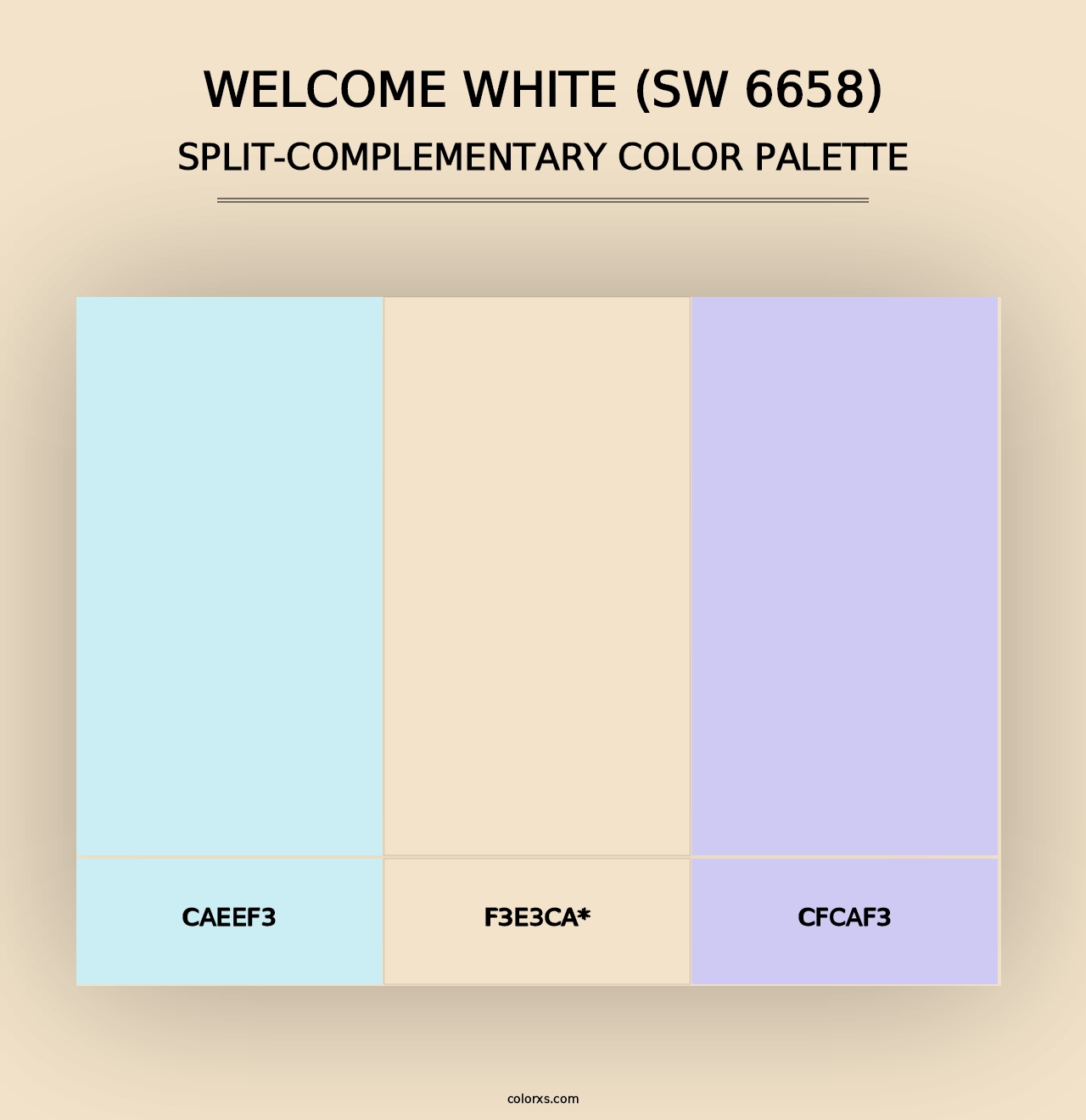 Welcome White (SW 6658) - Split-Complementary Color Palette