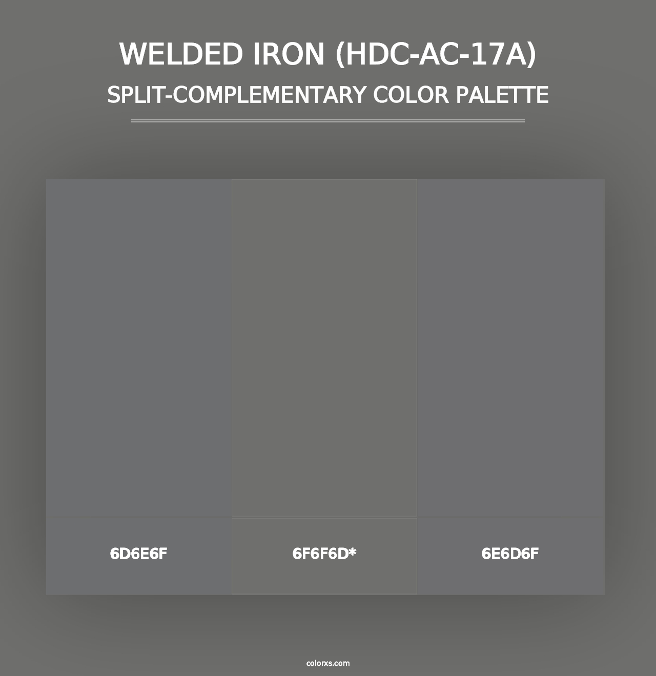 Welded Iron (HDC-AC-17A) - Split-Complementary Color Palette