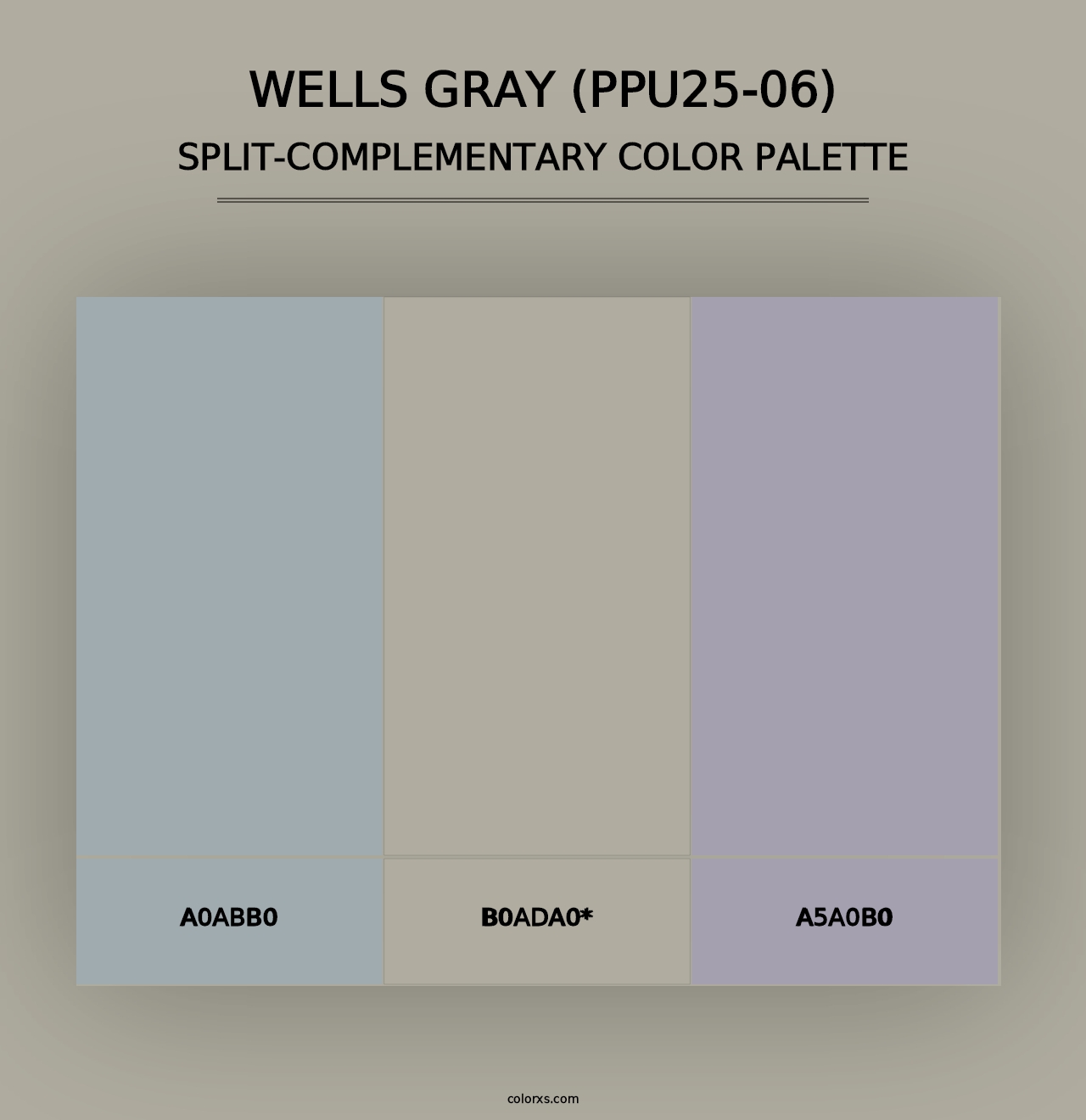 Wells Gray (PPU25-06) - Split-Complementary Color Palette