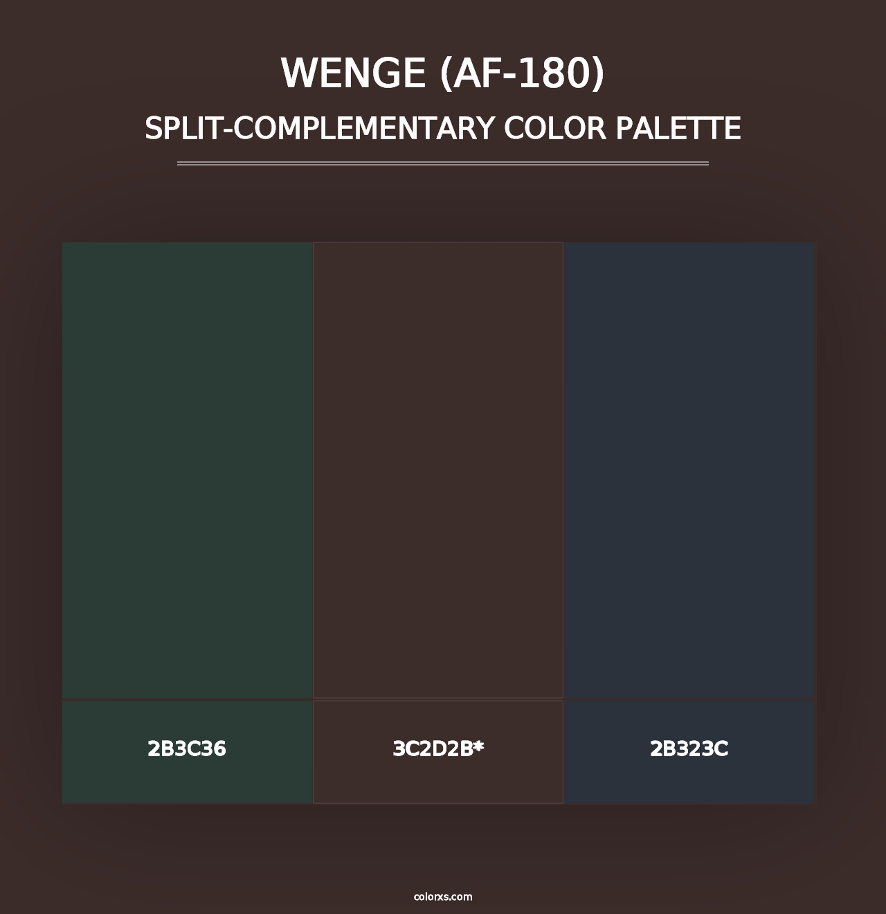 Wenge (AF-180) - Split-Complementary Color Palette