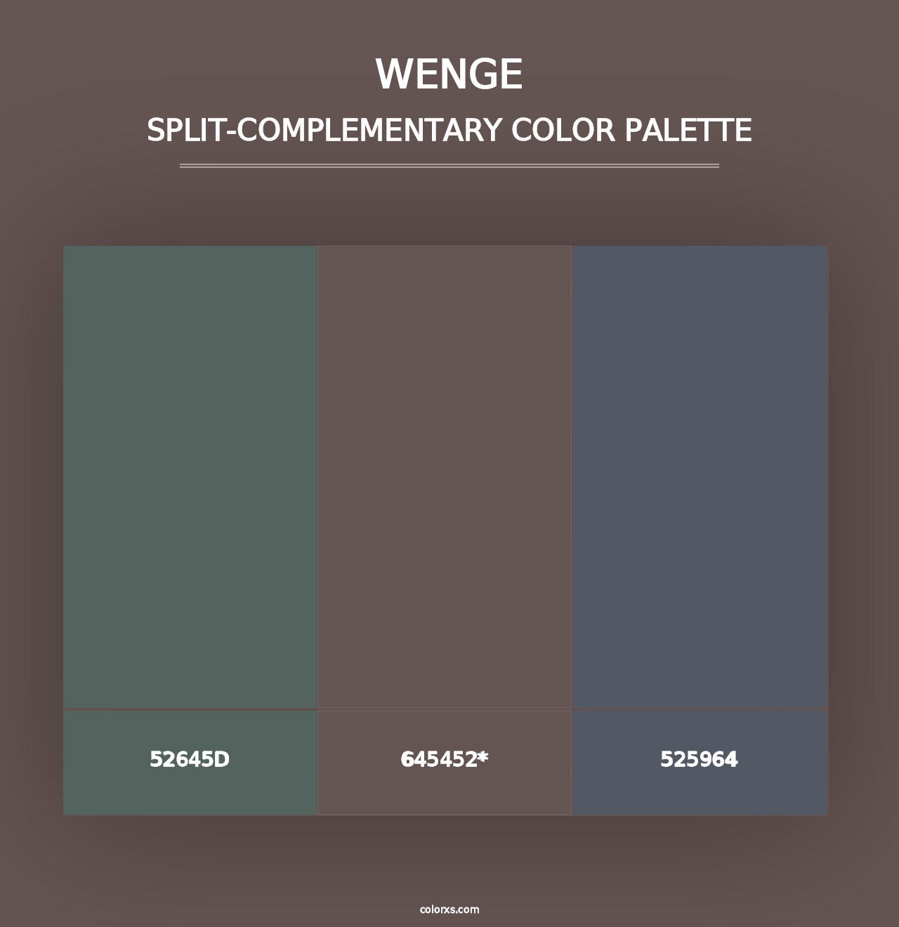 Wenge - Split-Complementary Color Palette