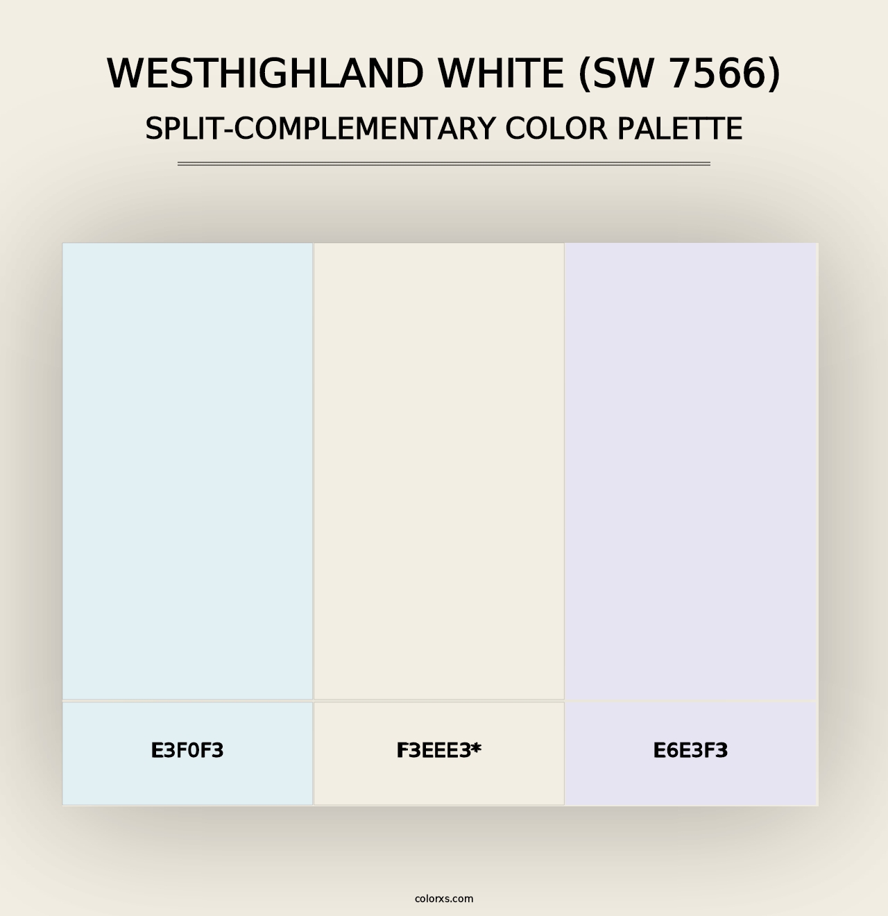 Westhighland White (SW 7566) - Split-Complementary Color Palette