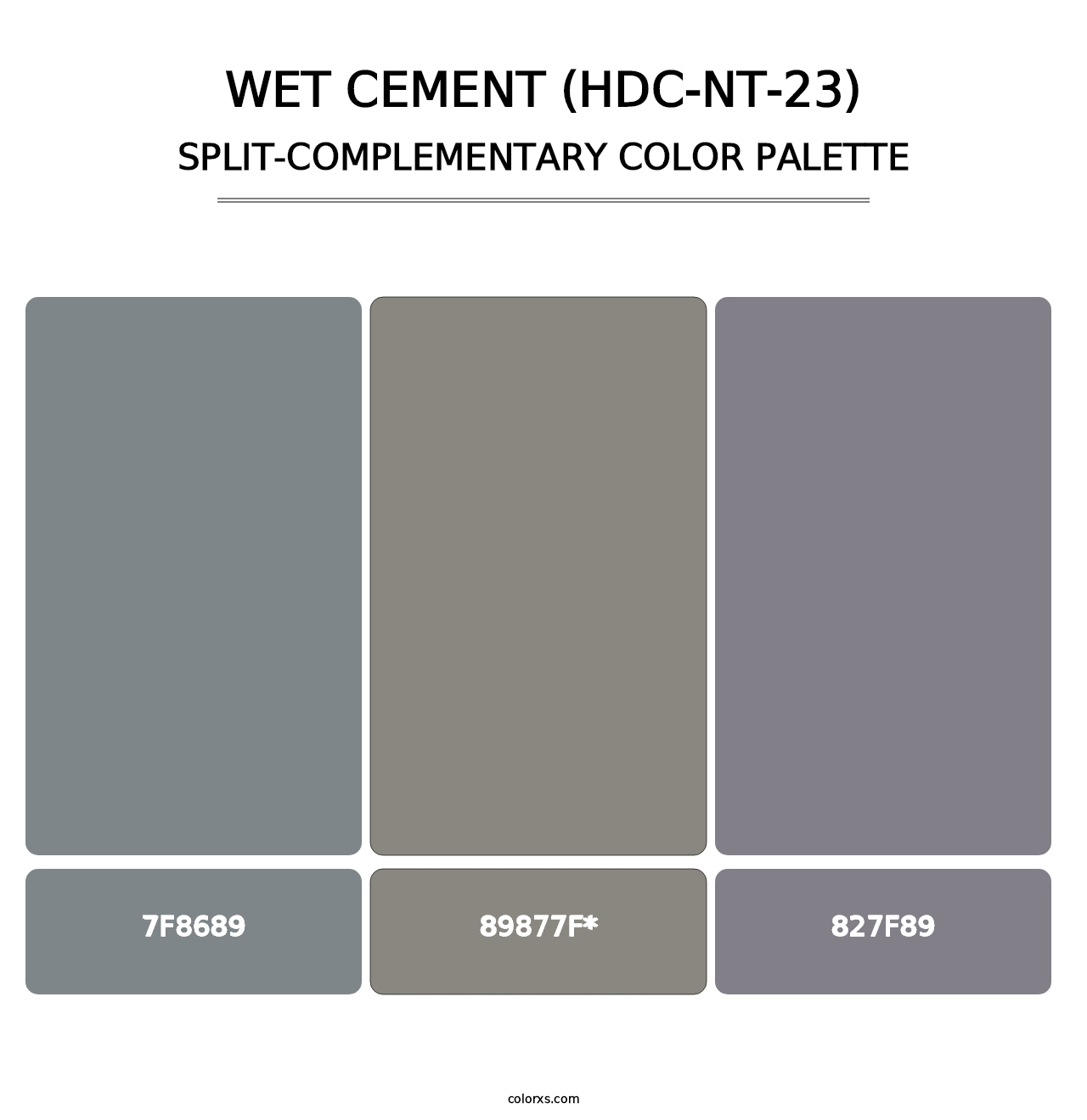 Wet Cement (HDC-NT-23) - Split-Complementary Color Palette