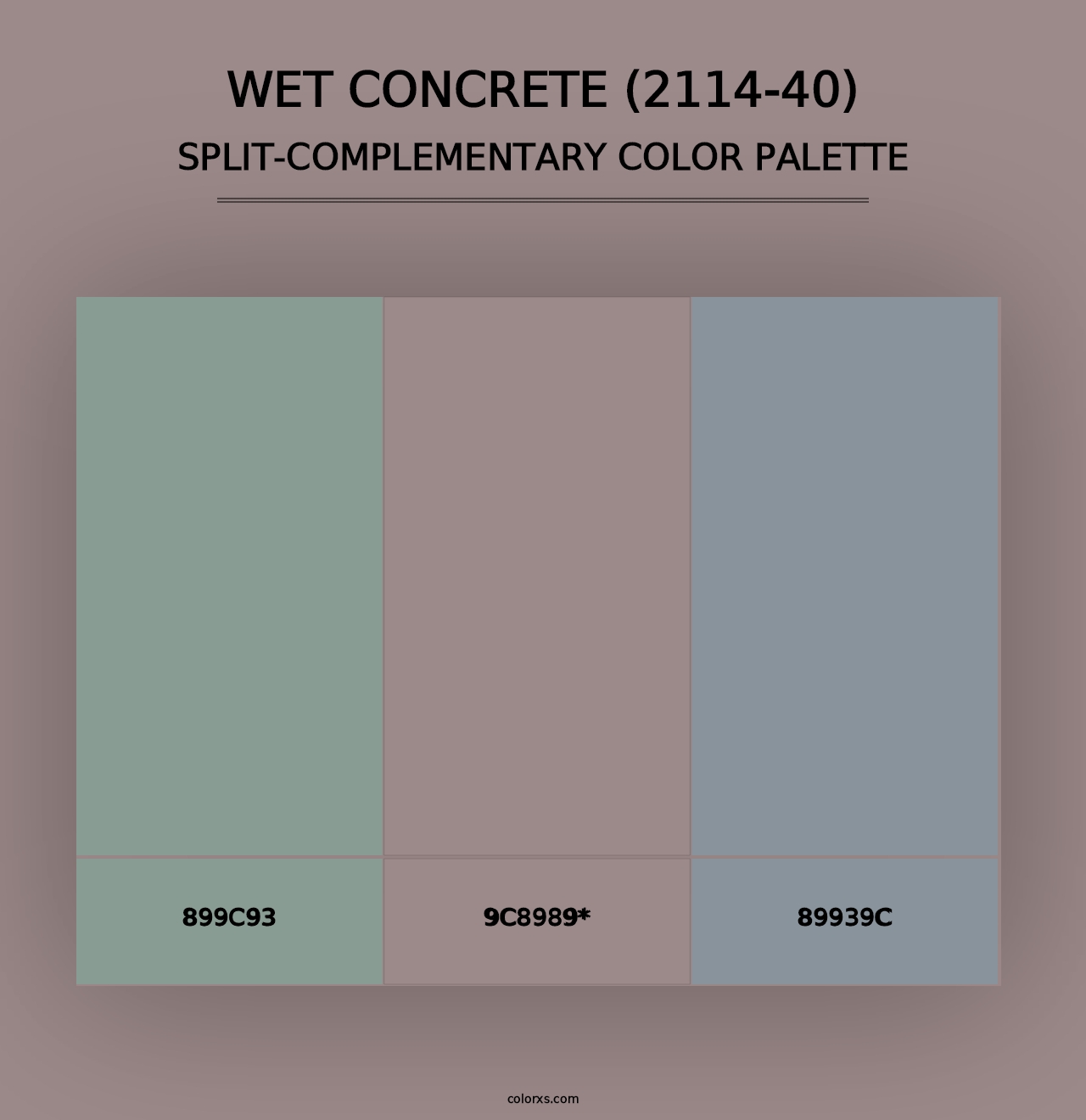 Wet Concrete (2114-40) - Split-Complementary Color Palette