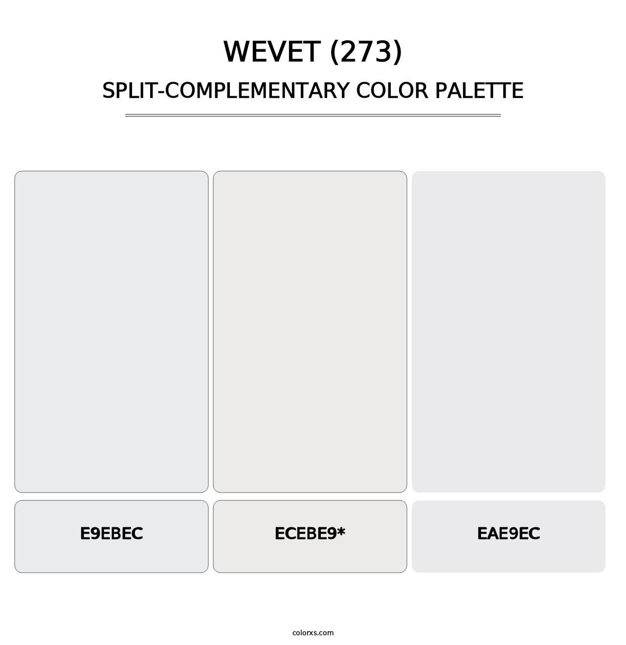 Wevet (273) - Split-Complementary Color Palette