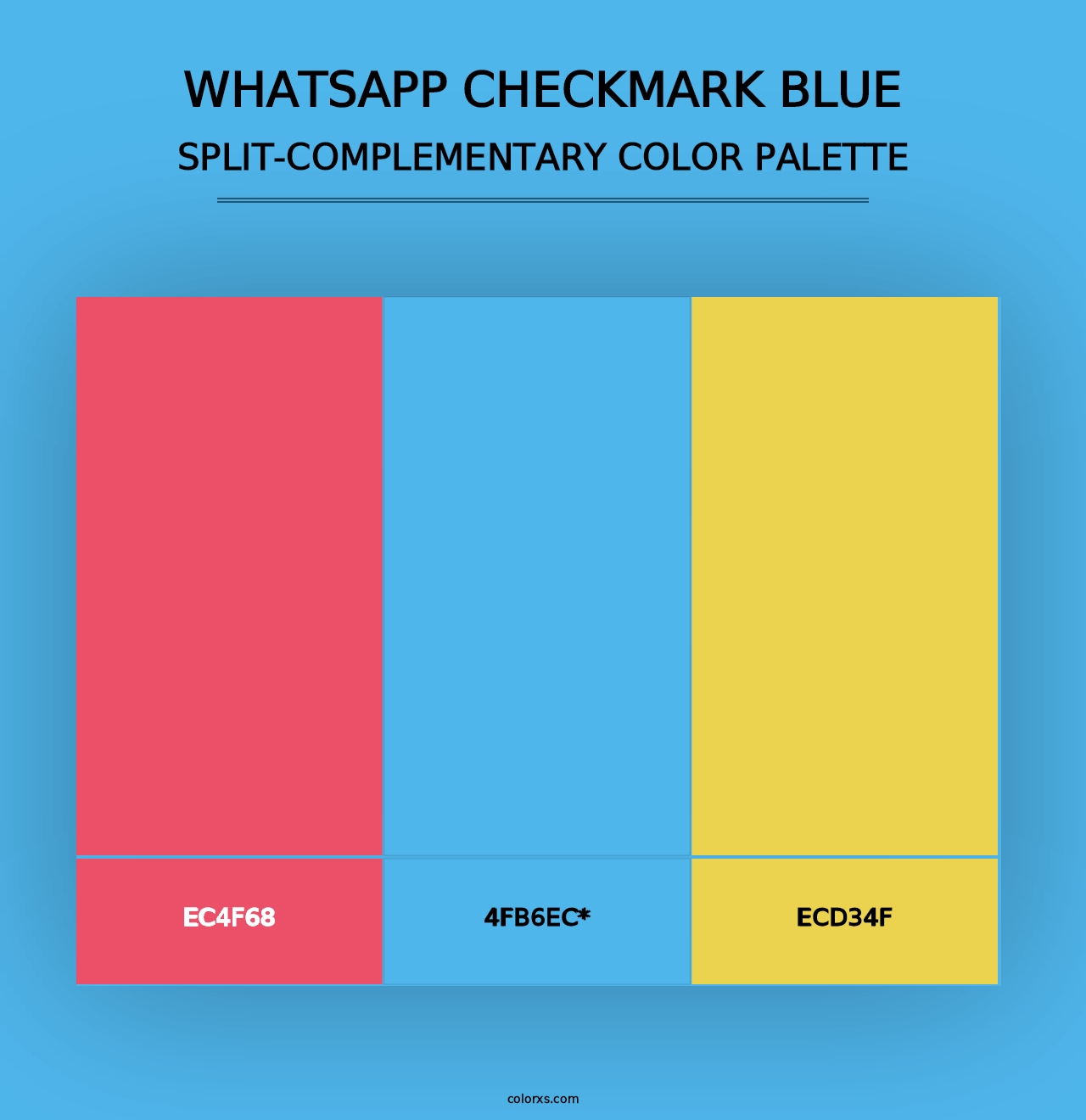 WhatsApp Checkmark Blue - Split-Complementary Color Palette