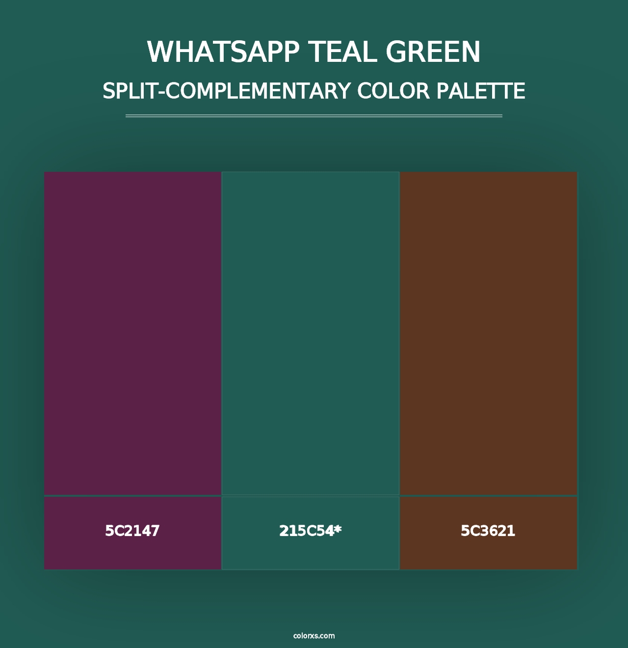 WhatsApp Teal Green - Split-Complementary Color Palette