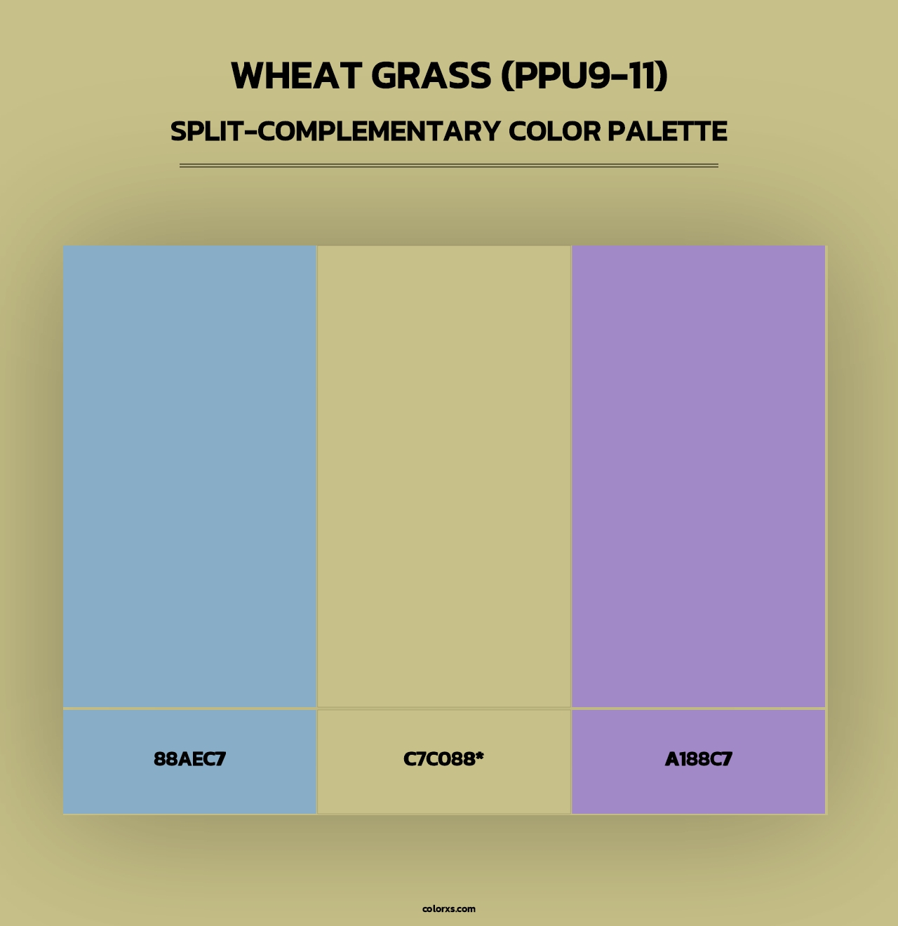 Wheat Grass (PPU9-11) - Split-Complementary Color Palette