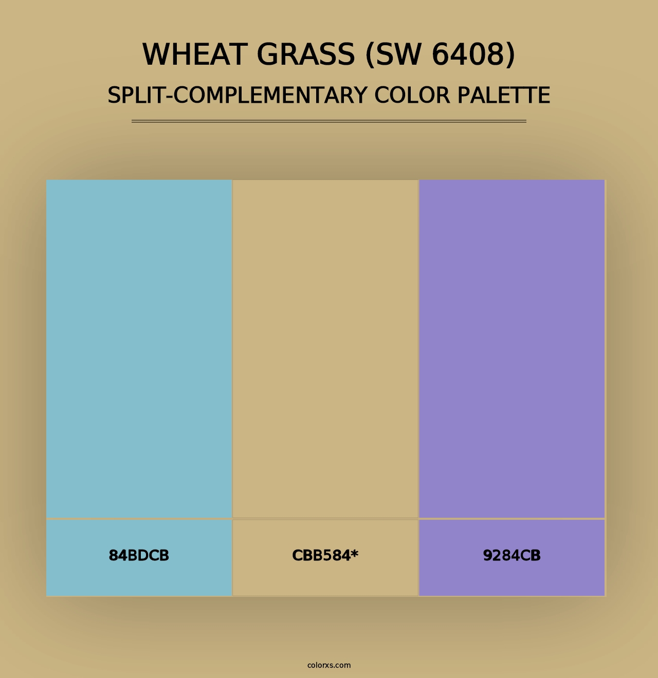 Wheat Grass (SW 6408) - Split-Complementary Color Palette