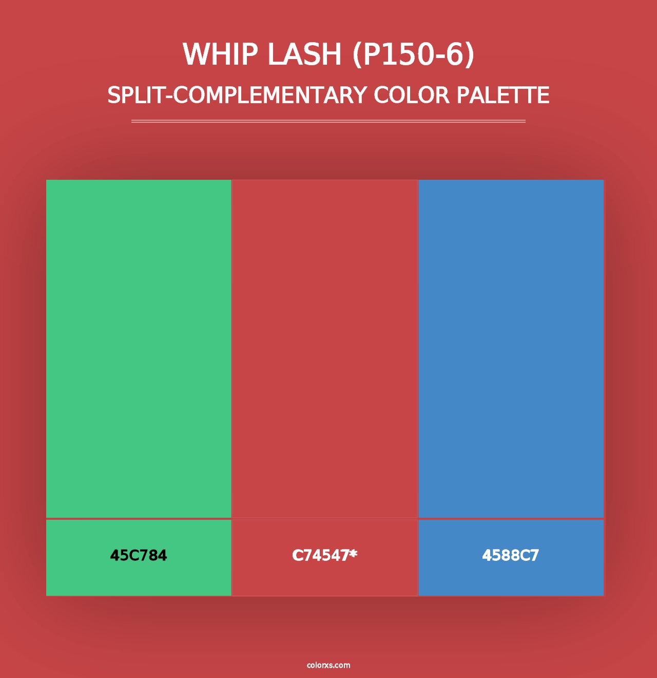 Whip Lash (P150-6) - Split-Complementary Color Palette