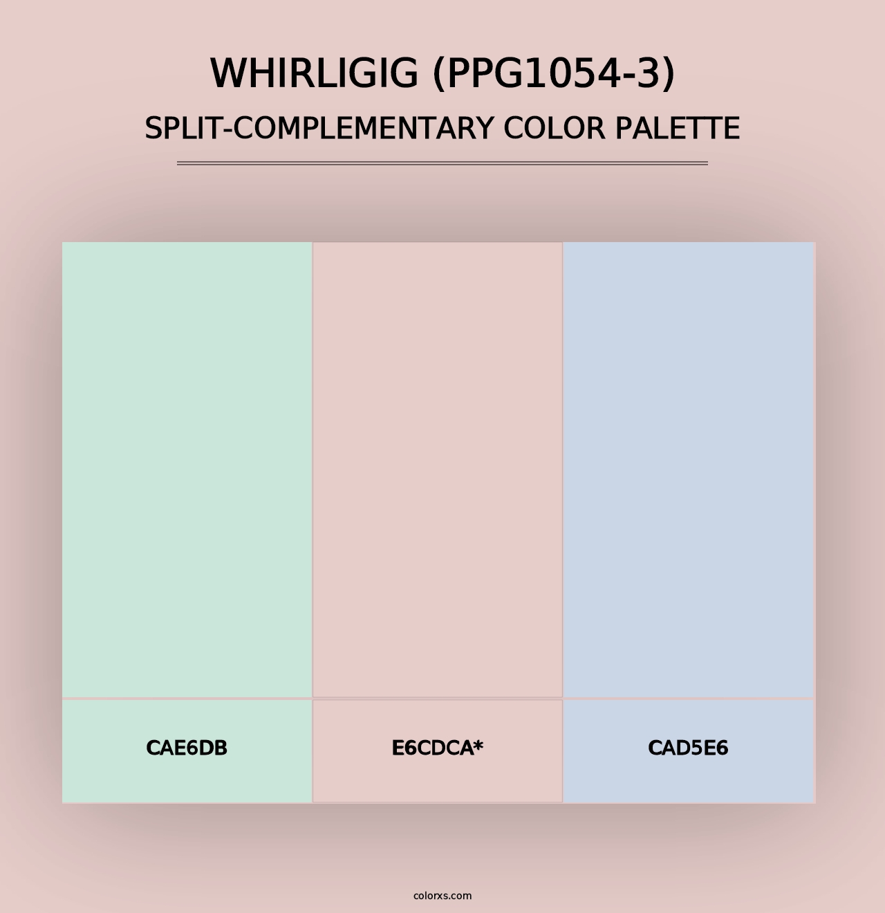 Whirligig (PPG1054-3) - Split-Complementary Color Palette