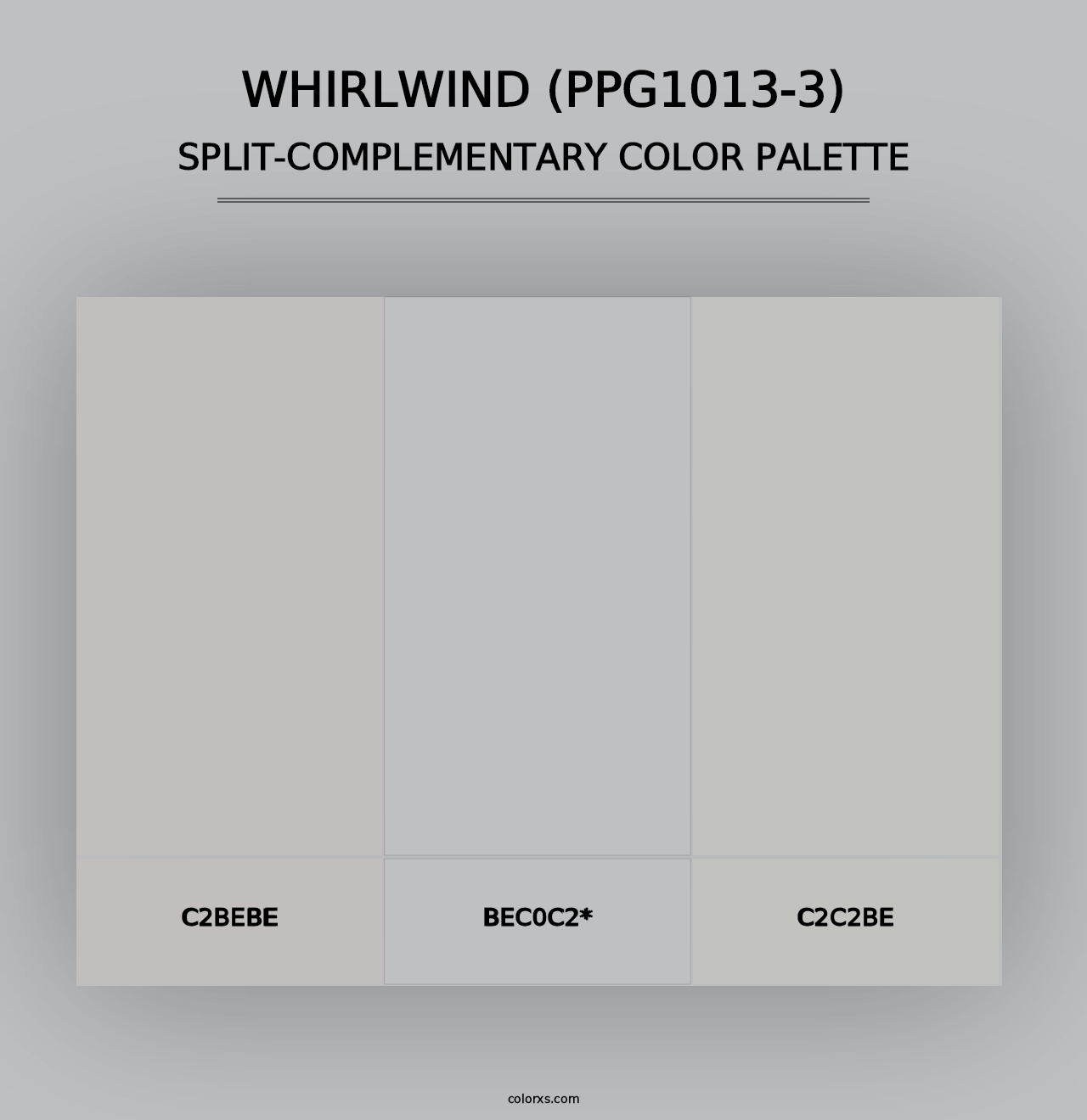 Whirlwind (PPG1013-3) - Split-Complementary Color Palette