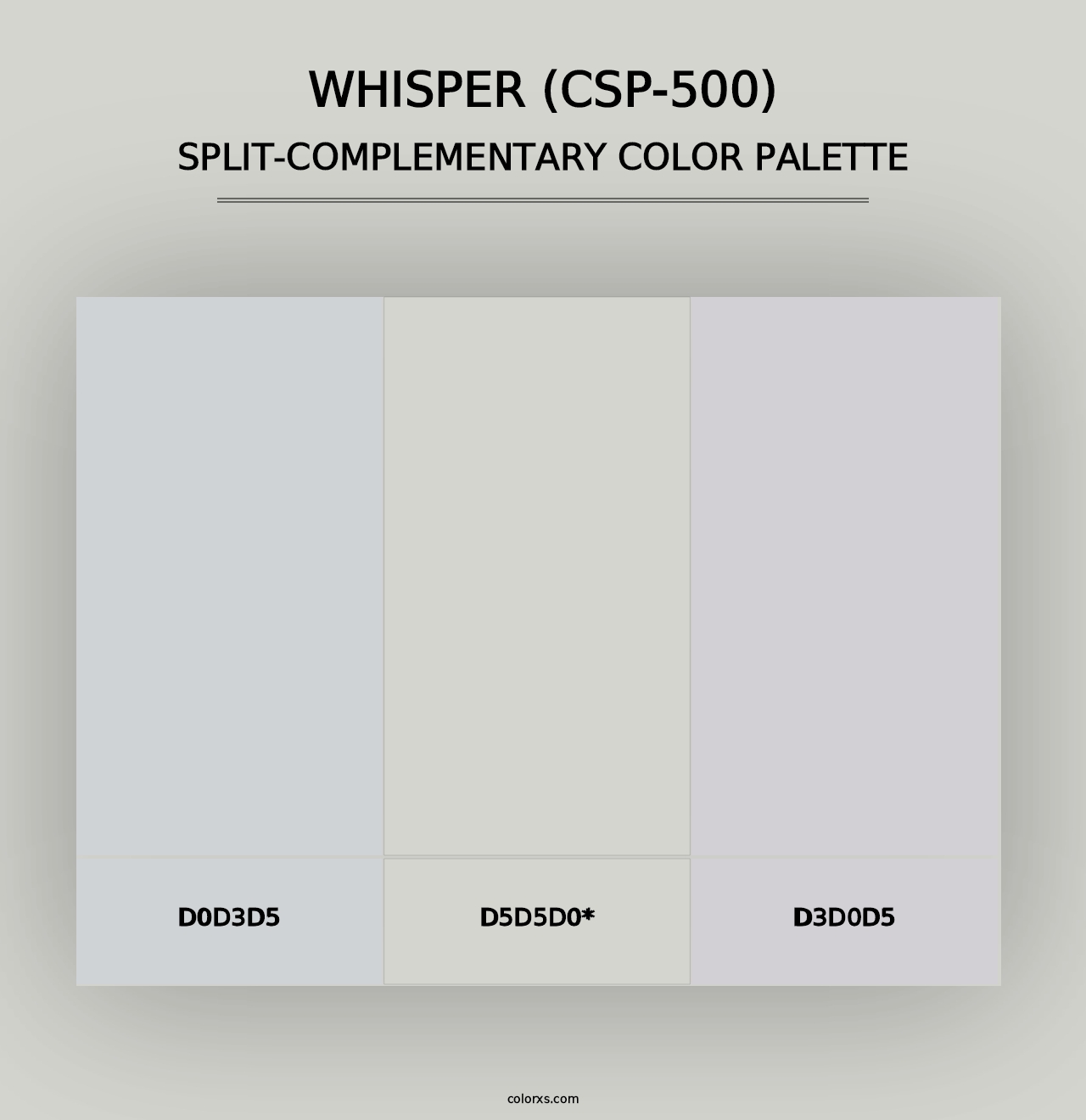 Whisper (CSP-500) - Split-Complementary Color Palette