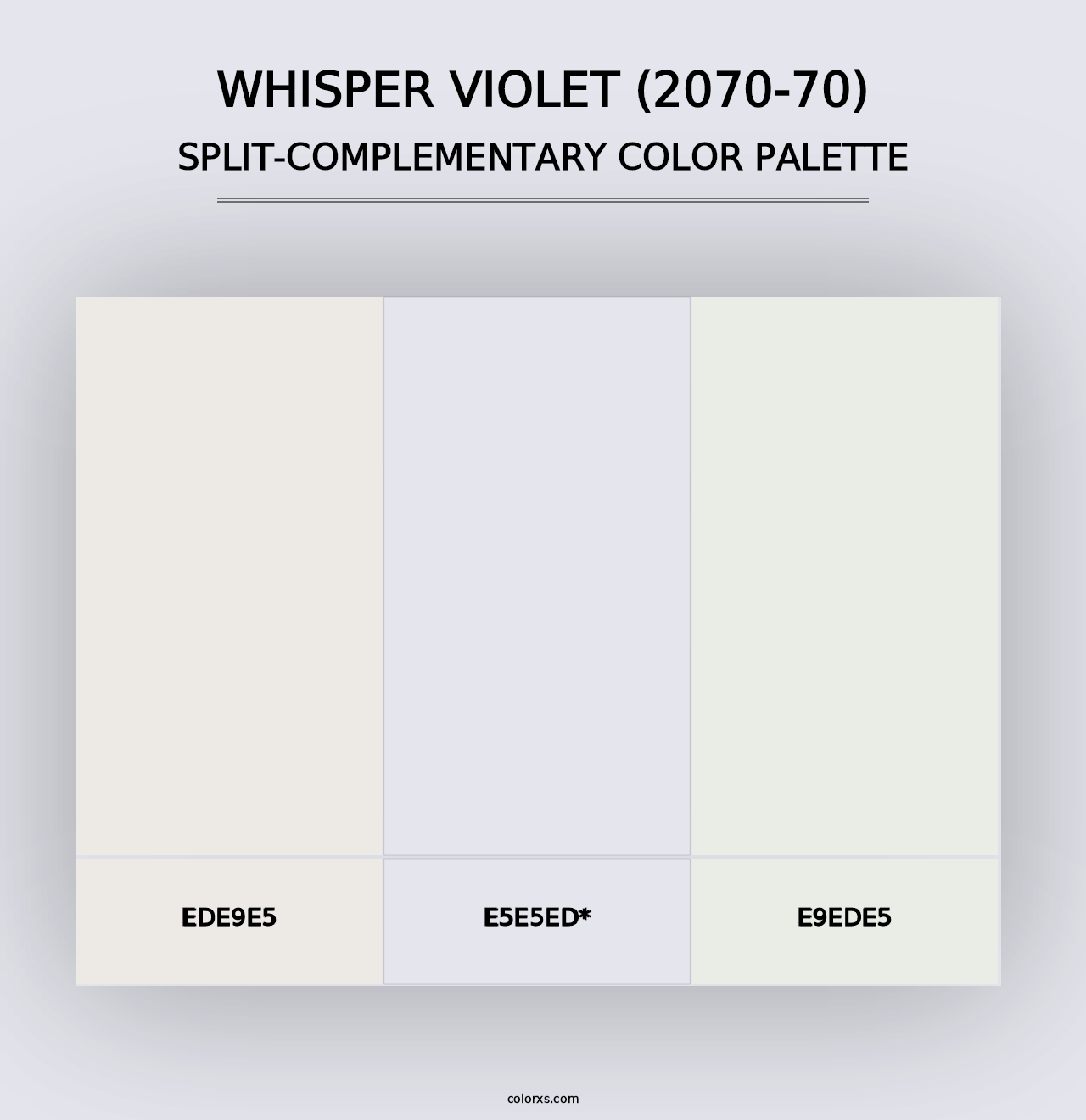 Whisper Violet (2070-70) - Split-Complementary Color Palette