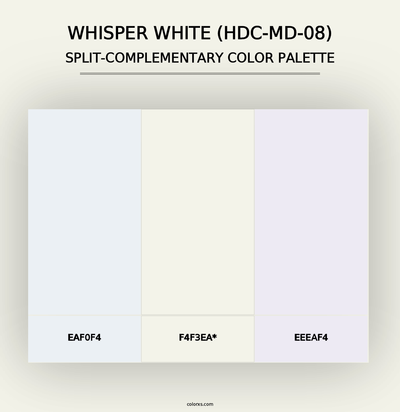 Whisper White (HDC-MD-08) - Split-Complementary Color Palette