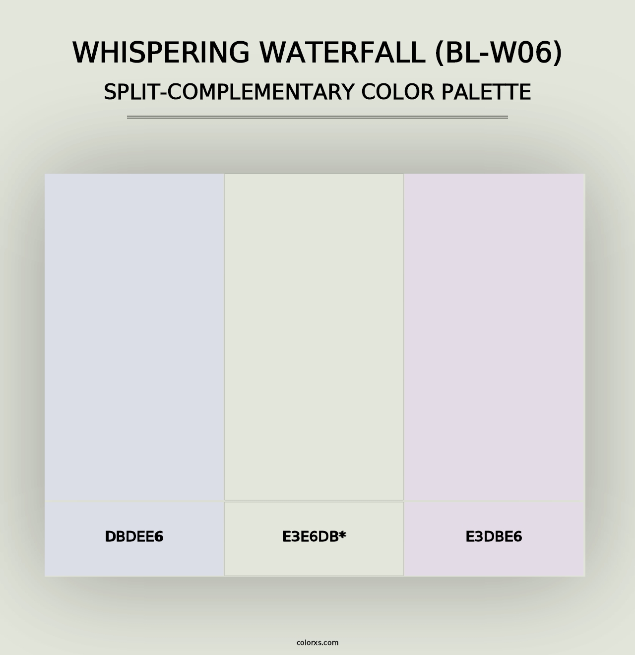 Whispering Waterfall (BL-W06) - Split-Complementary Color Palette