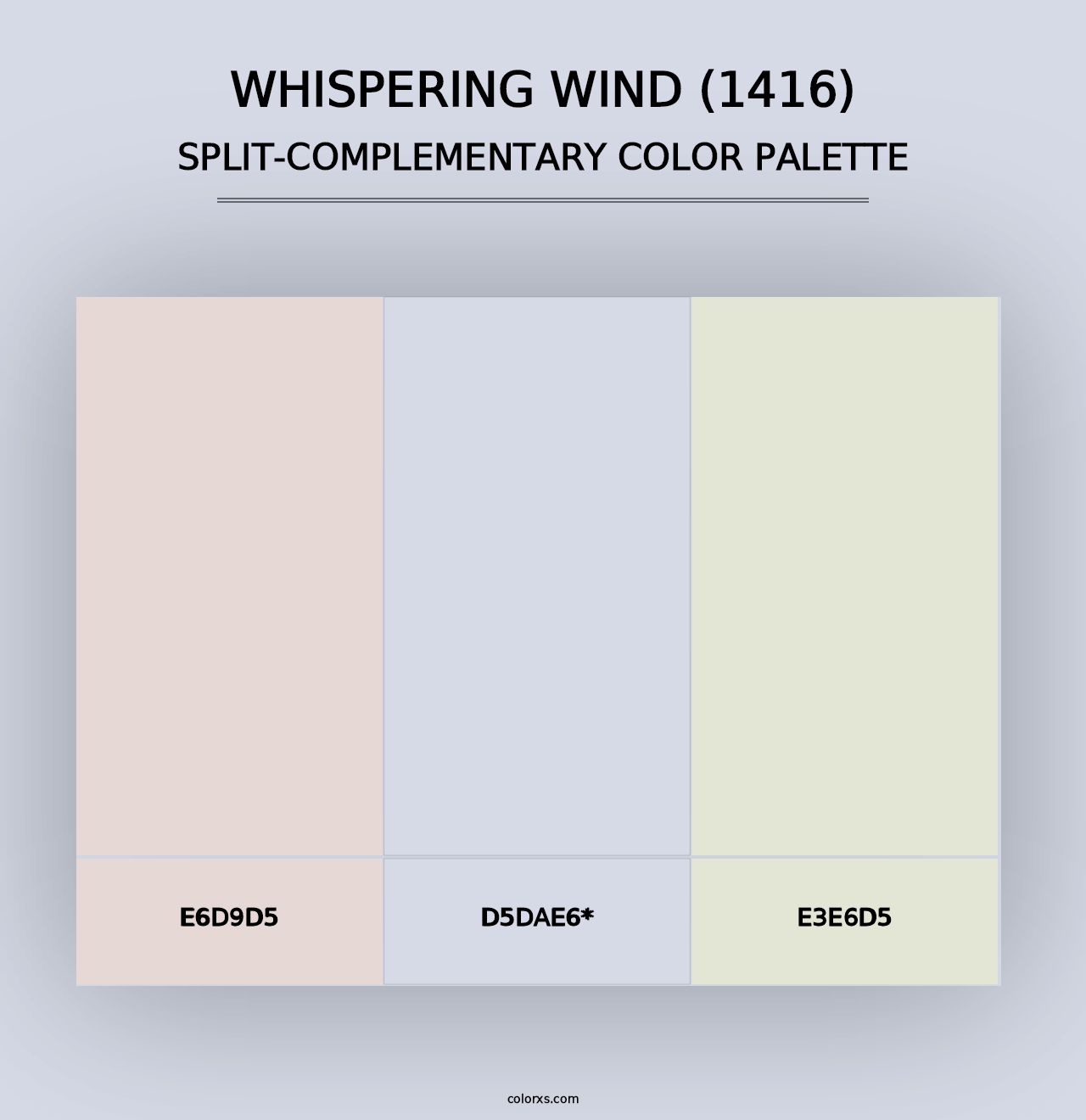 Whispering Wind (1416) - Split-Complementary Color Palette