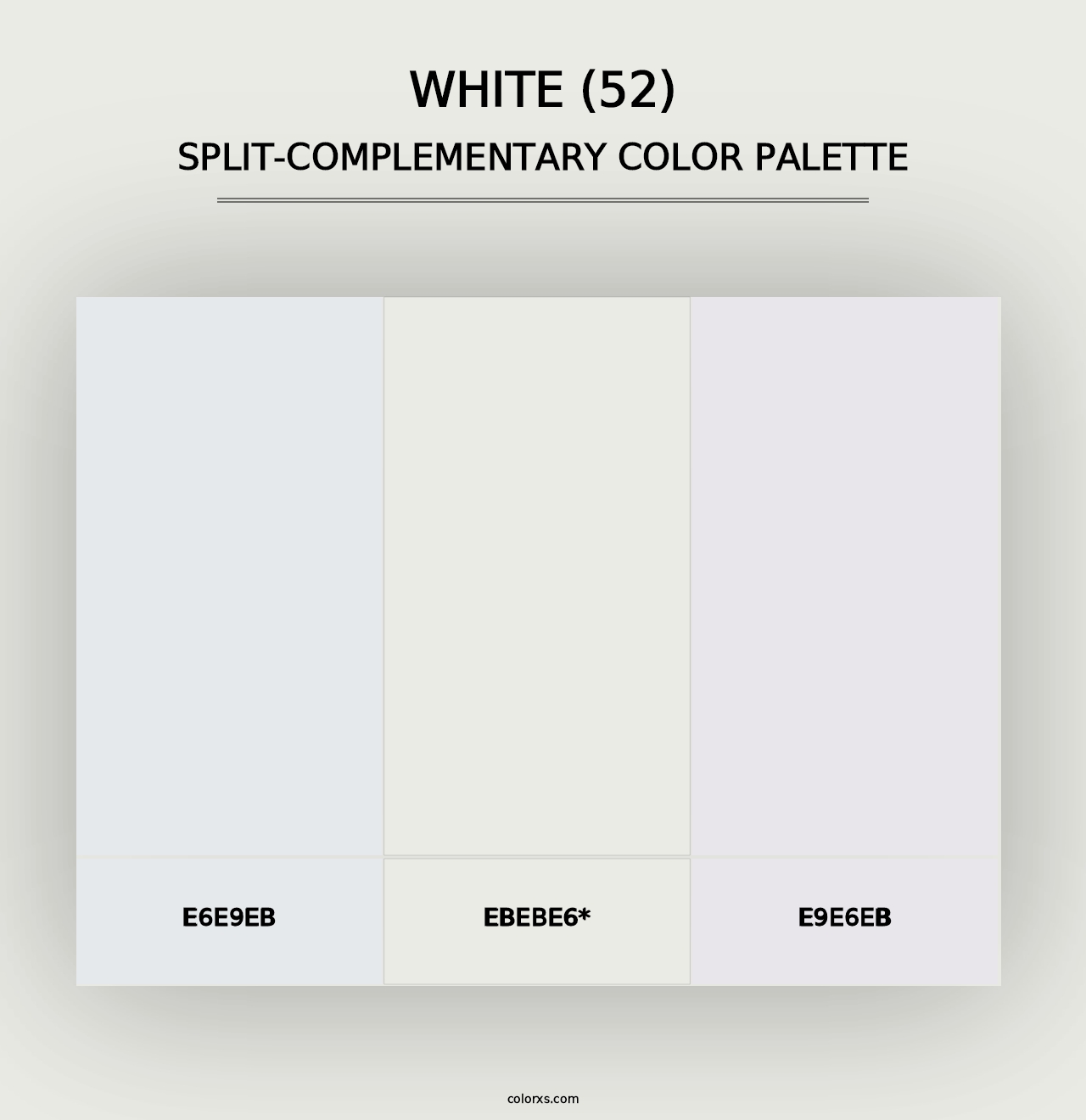 White (52) - Split-Complementary Color Palette