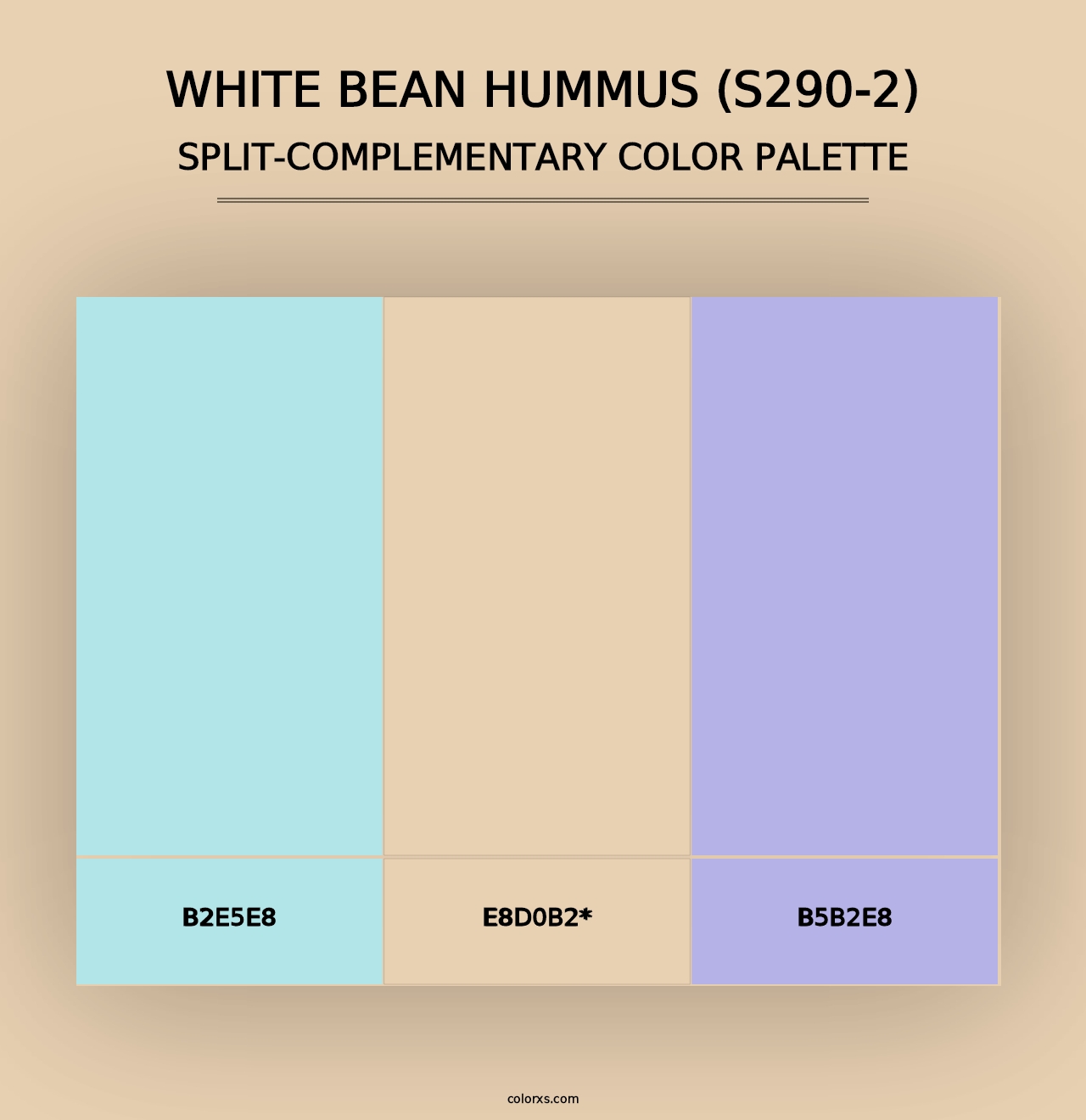 White Bean Hummus (S290-2) - Split-Complementary Color Palette