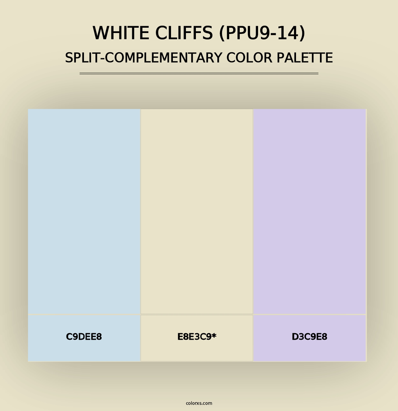 White Cliffs (PPU9-14) - Split-Complementary Color Palette