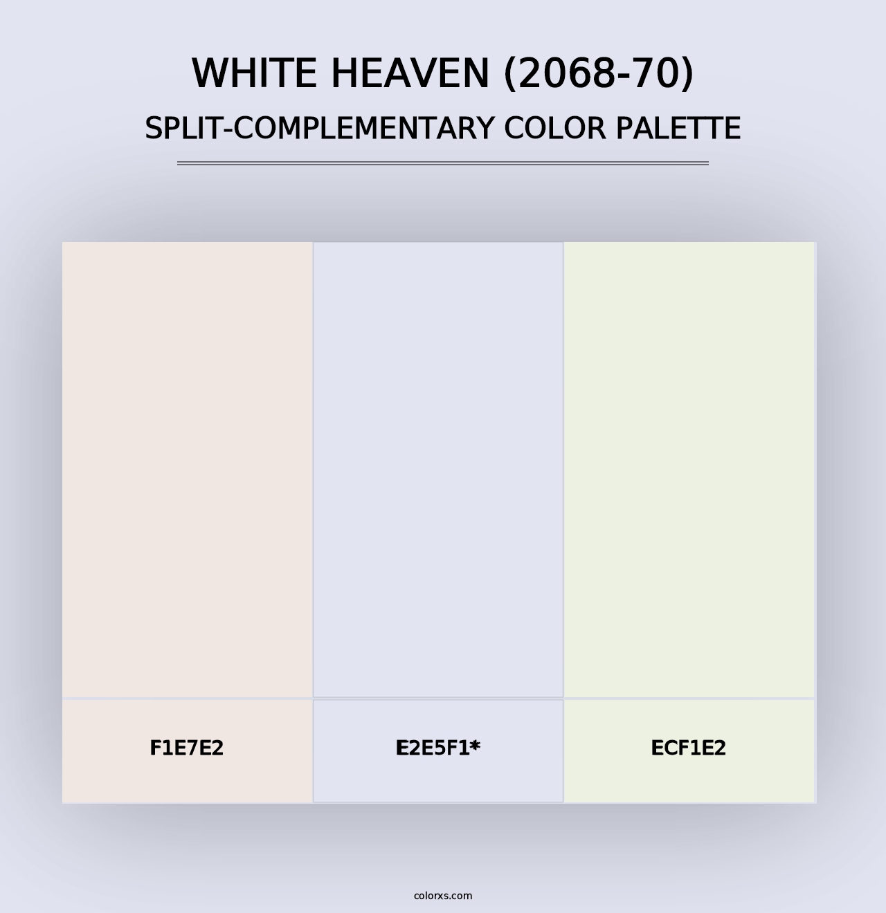 White Heaven (2068-70) - Split-Complementary Color Palette