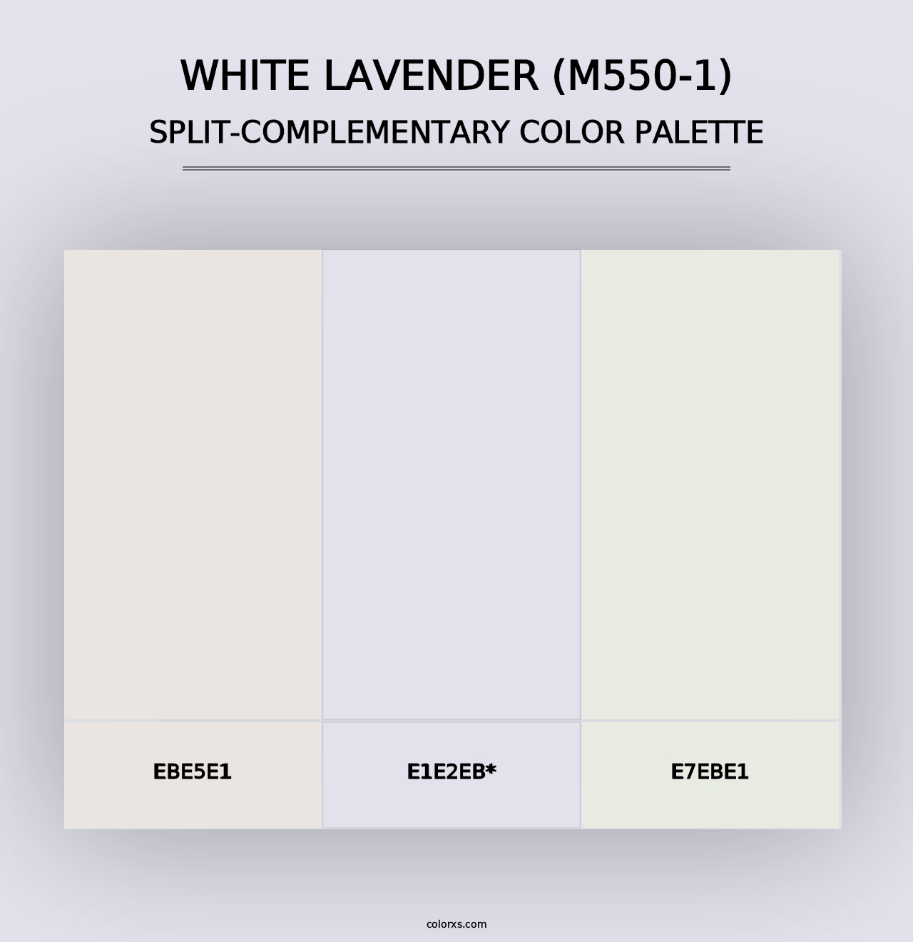 White Lavender (M550-1) - Split-Complementary Color Palette