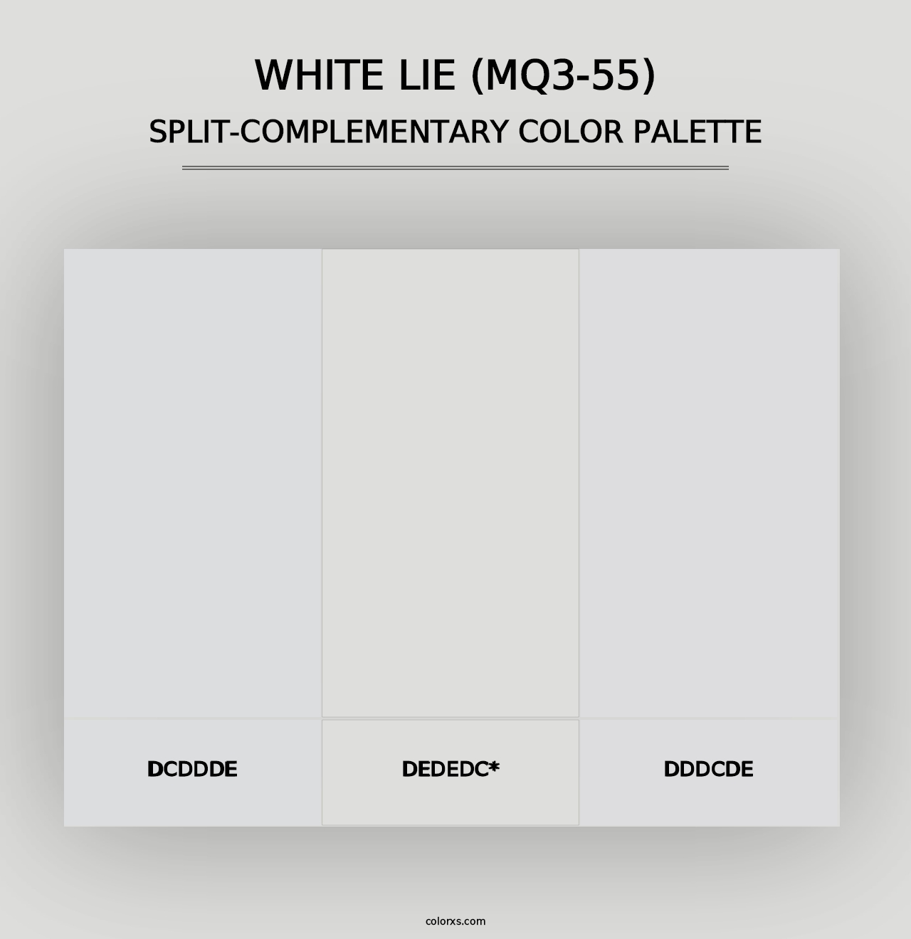 White Lie (MQ3-55) - Split-Complementary Color Palette