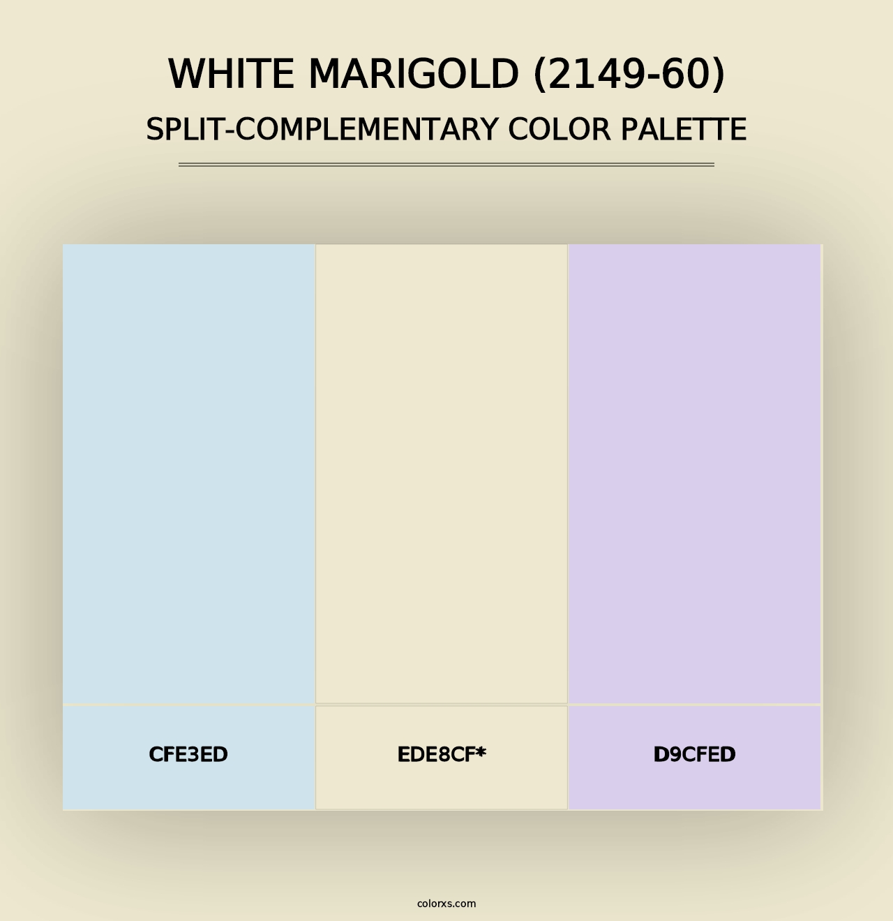 White Marigold (2149-60) - Split-Complementary Color Palette