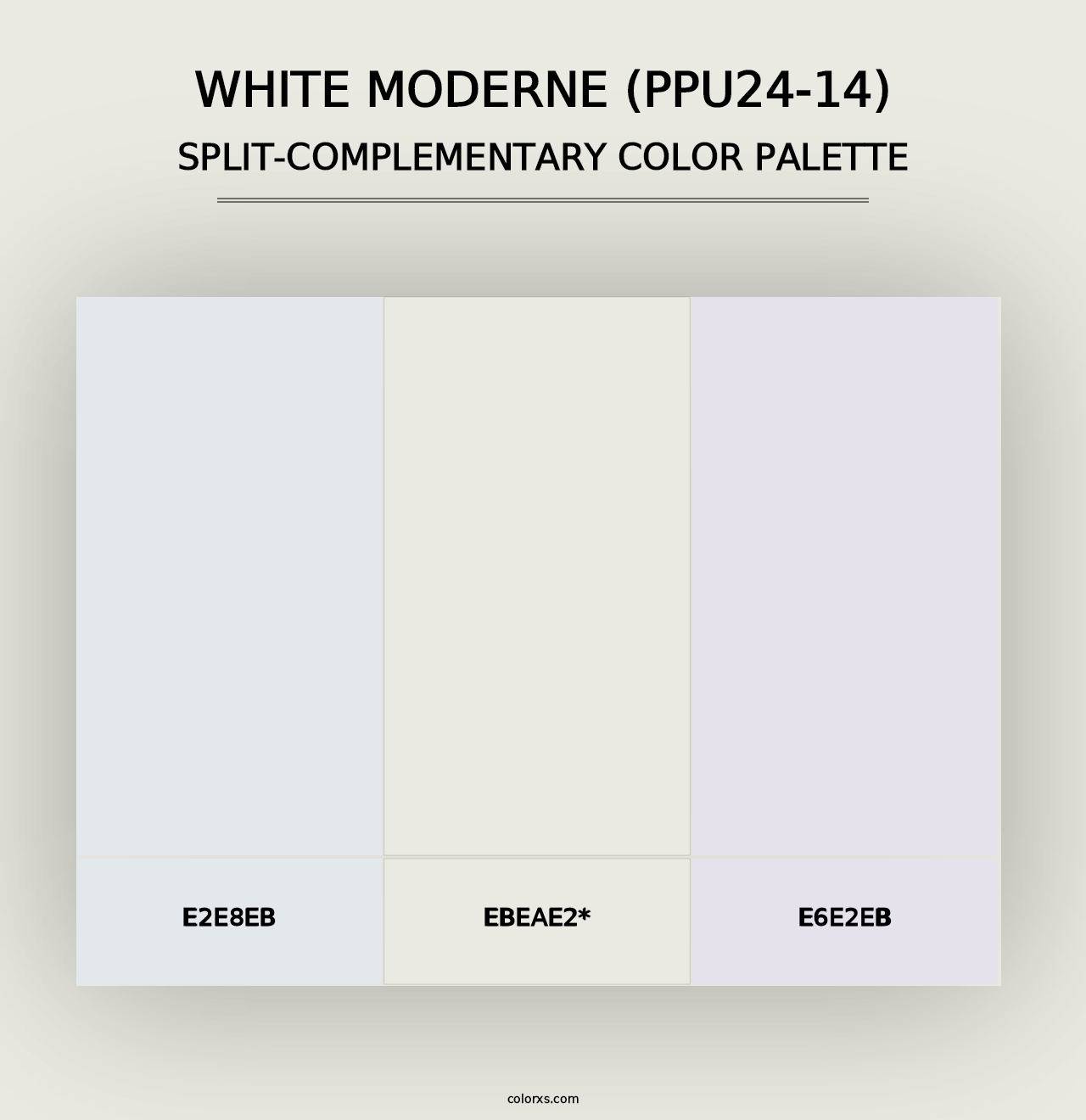 White Moderne (PPU24-14) - Split-Complementary Color Palette