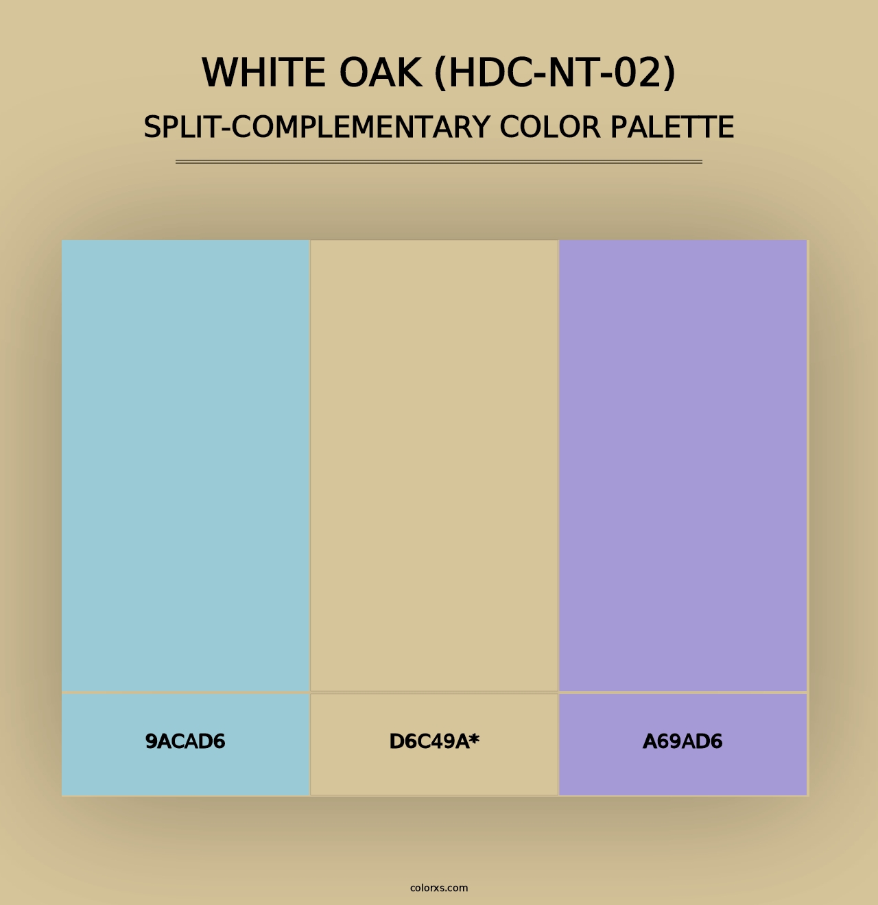 White Oak (HDC-NT-02) - Split-Complementary Color Palette